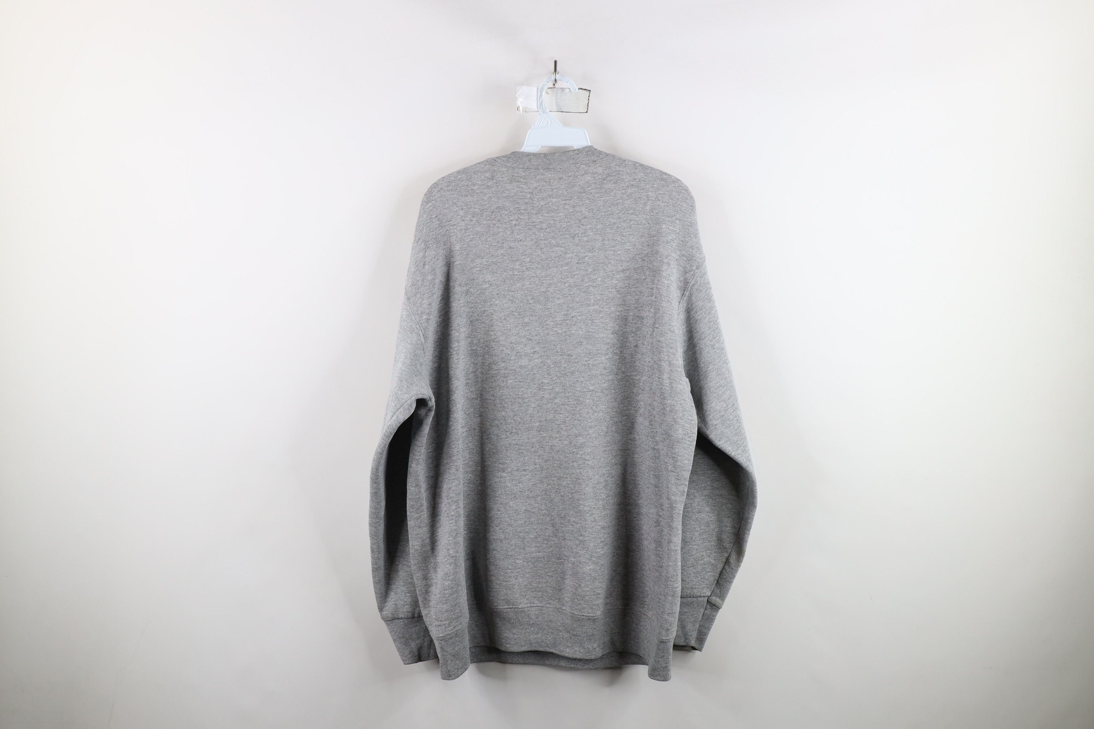 Vintage Vintage 90s Streetwear Crewneck Sweatshirt Heather Gray Size US XL / EU 56 / 4 - 10 Thumbnail