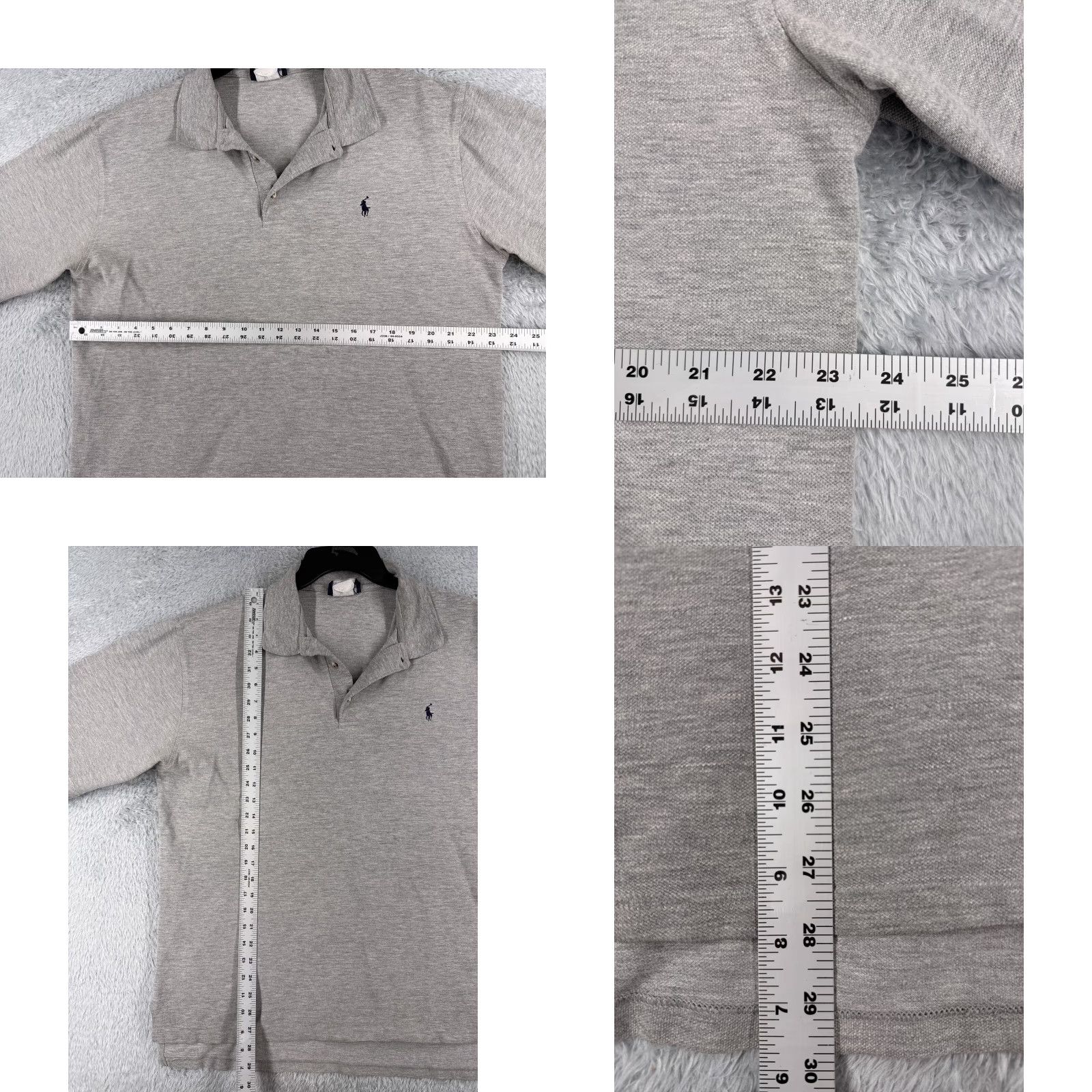 Ralph Lauren VINTAGE Ralph Lauren Polo Shirt Mens Large Gray 70s Cotton Knit Short Sleeve Size US L / EU 52-54 / 3 - 8 Thumbnail