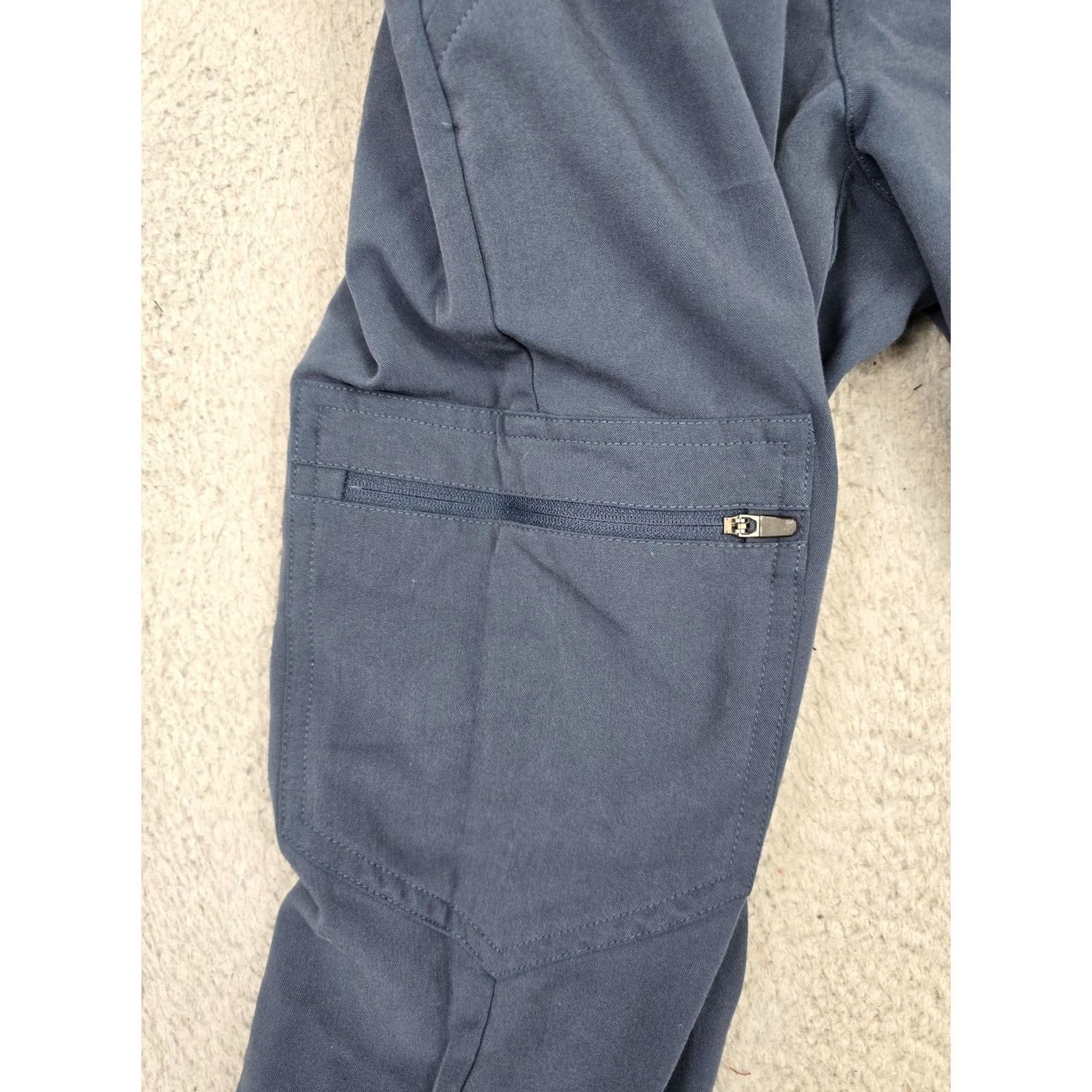 Vintage FIGS Pants Womens XS Blue Jogger Cargo Zip Drawstring Cuffed W18SW2005 Size 26" / US 2 / IT 38 - 6 Thumbnail