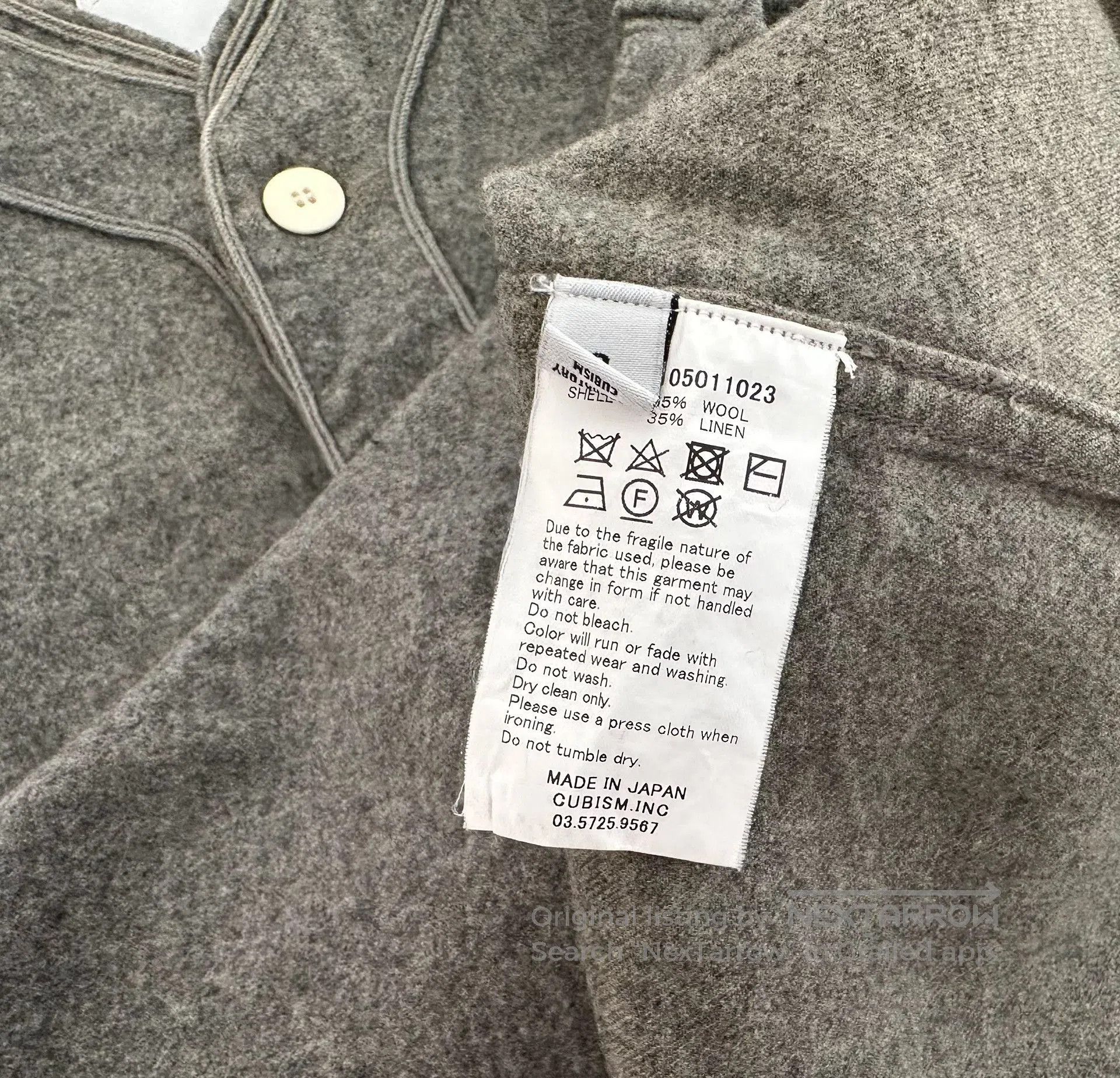 Visvim visvim dugout long sleeve shirt in wool linen. Size US S / EU 44-46 / 1 - 4 Thumbnail