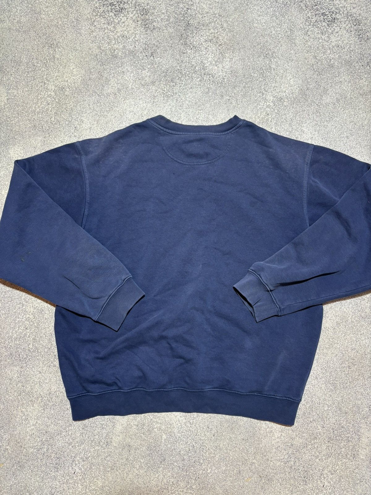 Nike × Vintage 90s Nike Vintage Blue Sweatshirt Drill Small Swoosh size M Size US M / EU 48-50 / 2 - 11 Thumbnail