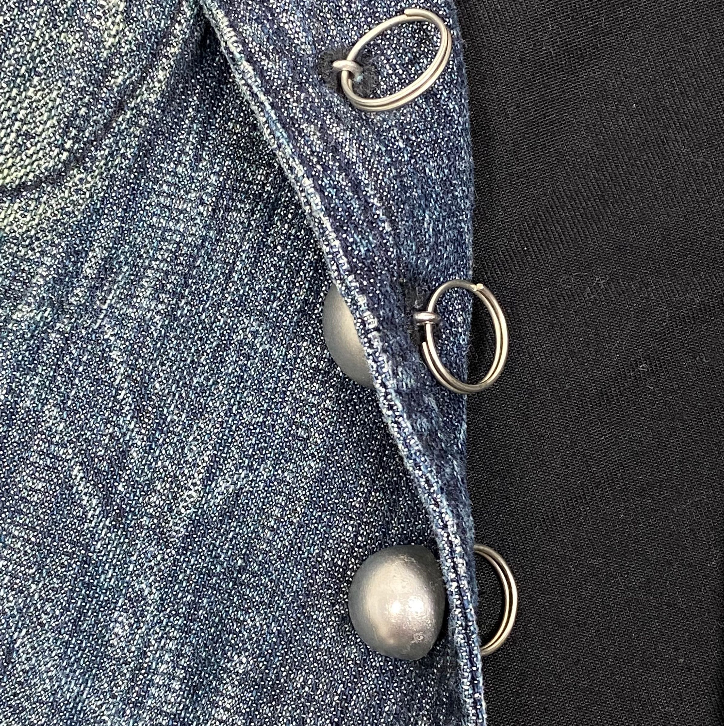 Other Ra. Re Denim blazer jacket made in italy wool sleeves size M Size M / US 6-8 / IT 42-44 - 9 Thumbnail