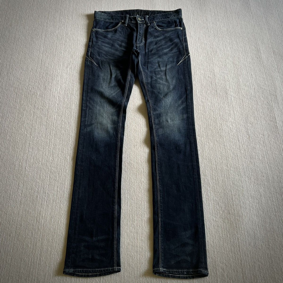 GOSTAR DE FUGA FUGA Japan Faded Indigo Slim Stretch Denim 2000s Size US 32 / EU 48 - 1 Thumbnail