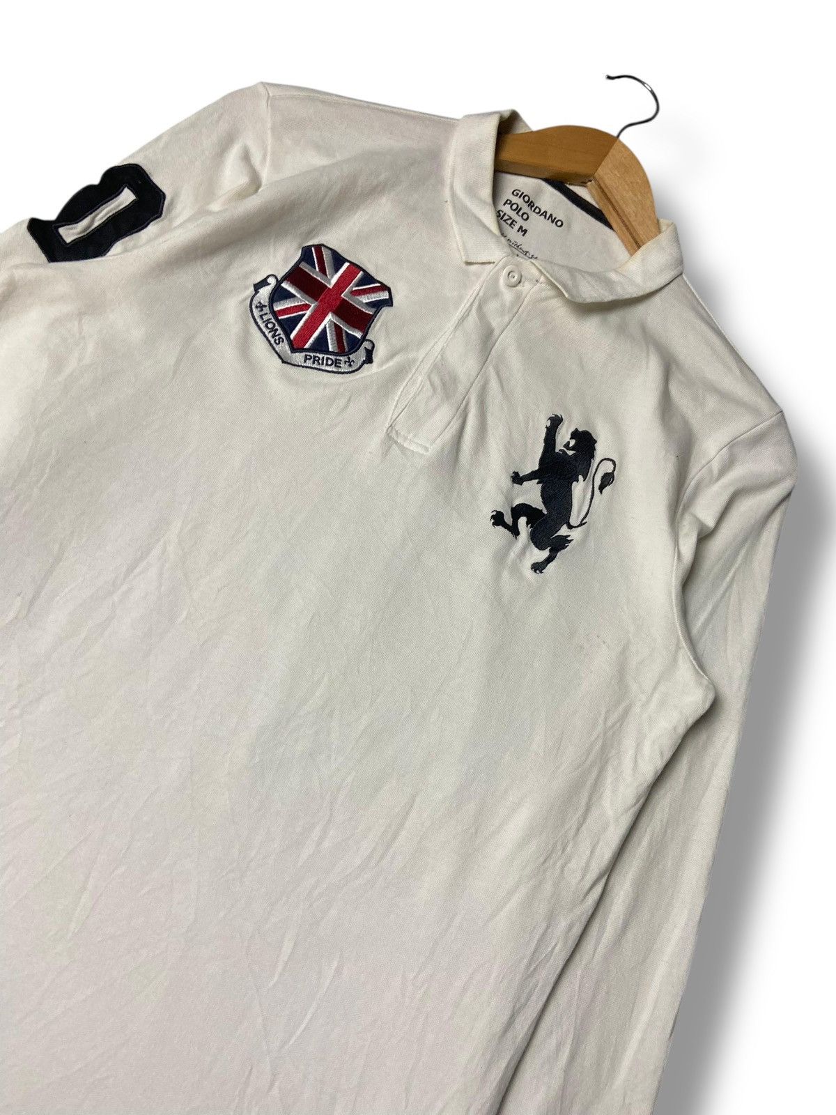 Giordano Giordani Long Sleeves Tapered Fit Polo Shirt (168) Size US M / EU 48-50 / 2 - 3 Thumbnail