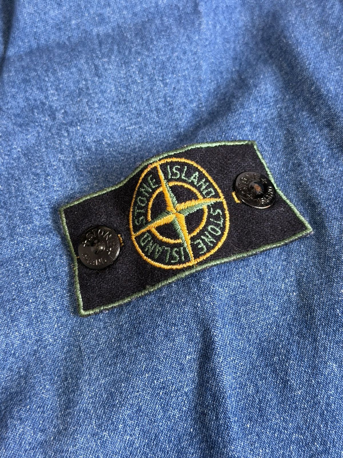 Stone Island Stone Island 1987 Denim Carpenter Jacket White Embroidery Size US XL / EU 56 / 4 - 4 Thumbnail