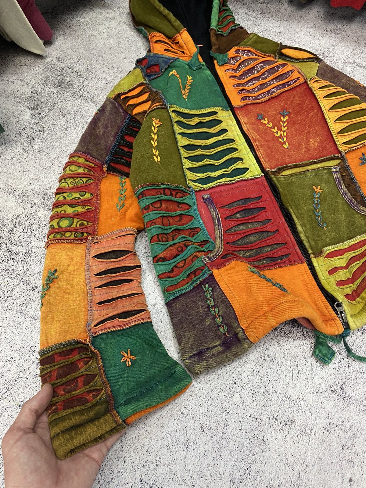 Japanese Brand Vintage avant garde patchwork japanese style hoodie Size US M / EU 48-50 / 2 - 6 Thumbnail
