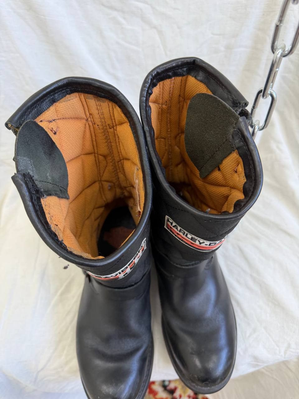 Harley Davidson Vintage Harley-Davidson High Boots Leather 90s Boots Y2K Size US 6 / EU 39 - 10 Thumbnail