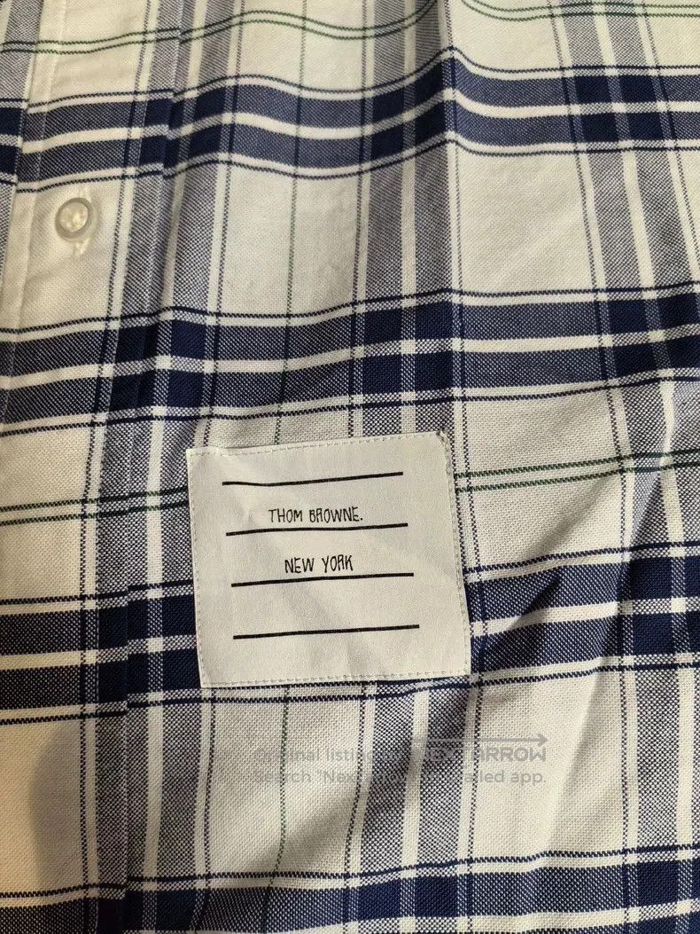 Thom Browne THOM BROWNE Men's Blue Plaid Shirt. Size US M / EU 48-50 / 2 - 4 Thumbnail