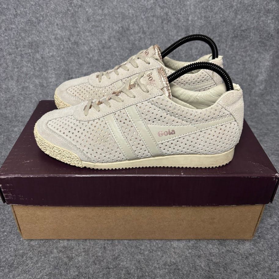 Gola Gola Harrier Gray Suede Perforated Trainer Sneakers Womens 8 Size US 8 / IT 38 - 4 Thumbnail