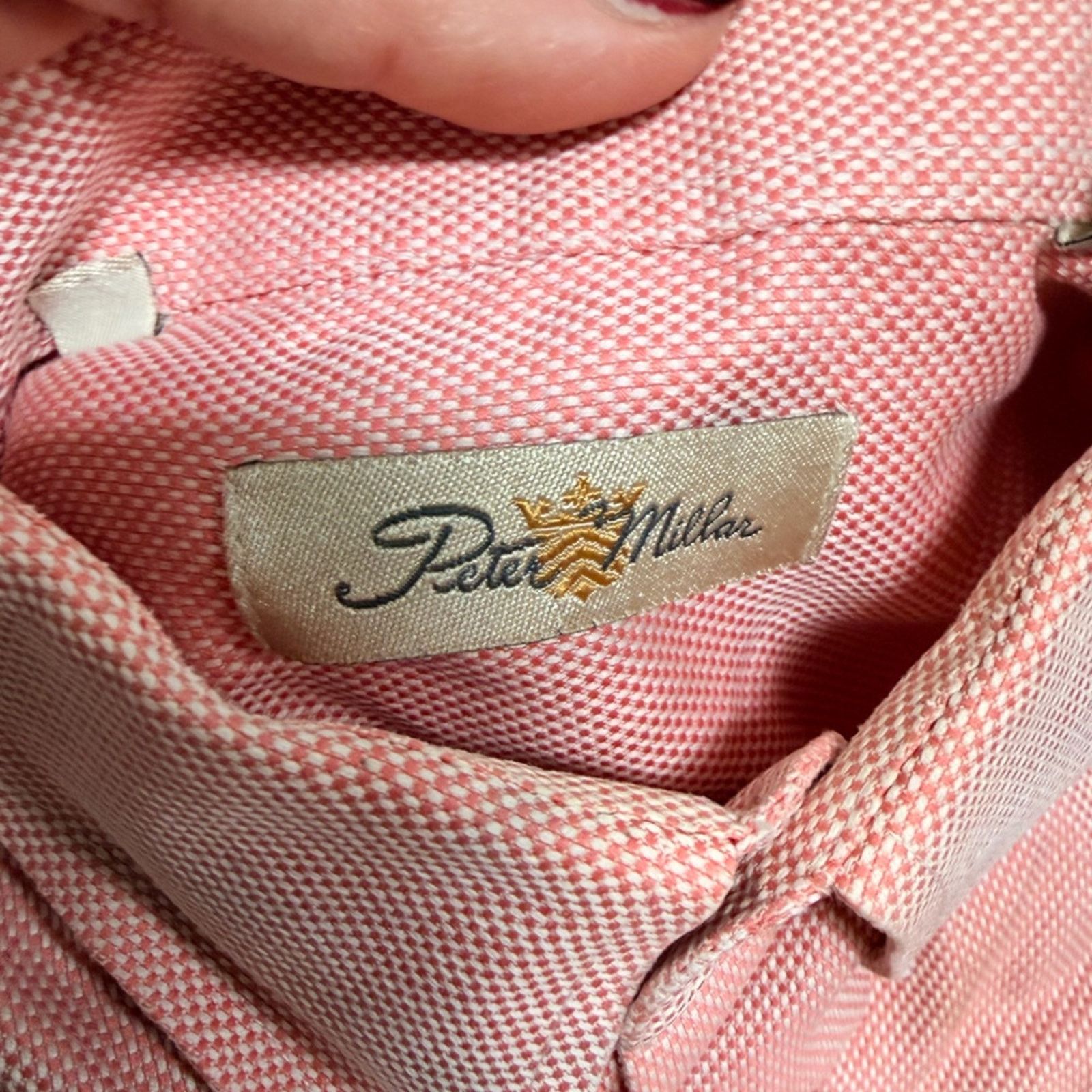Peter Millar Peter Millar Men's Pink Dress Shirt Size US L / EU 52-54 / 3 - 2 Thumbnail