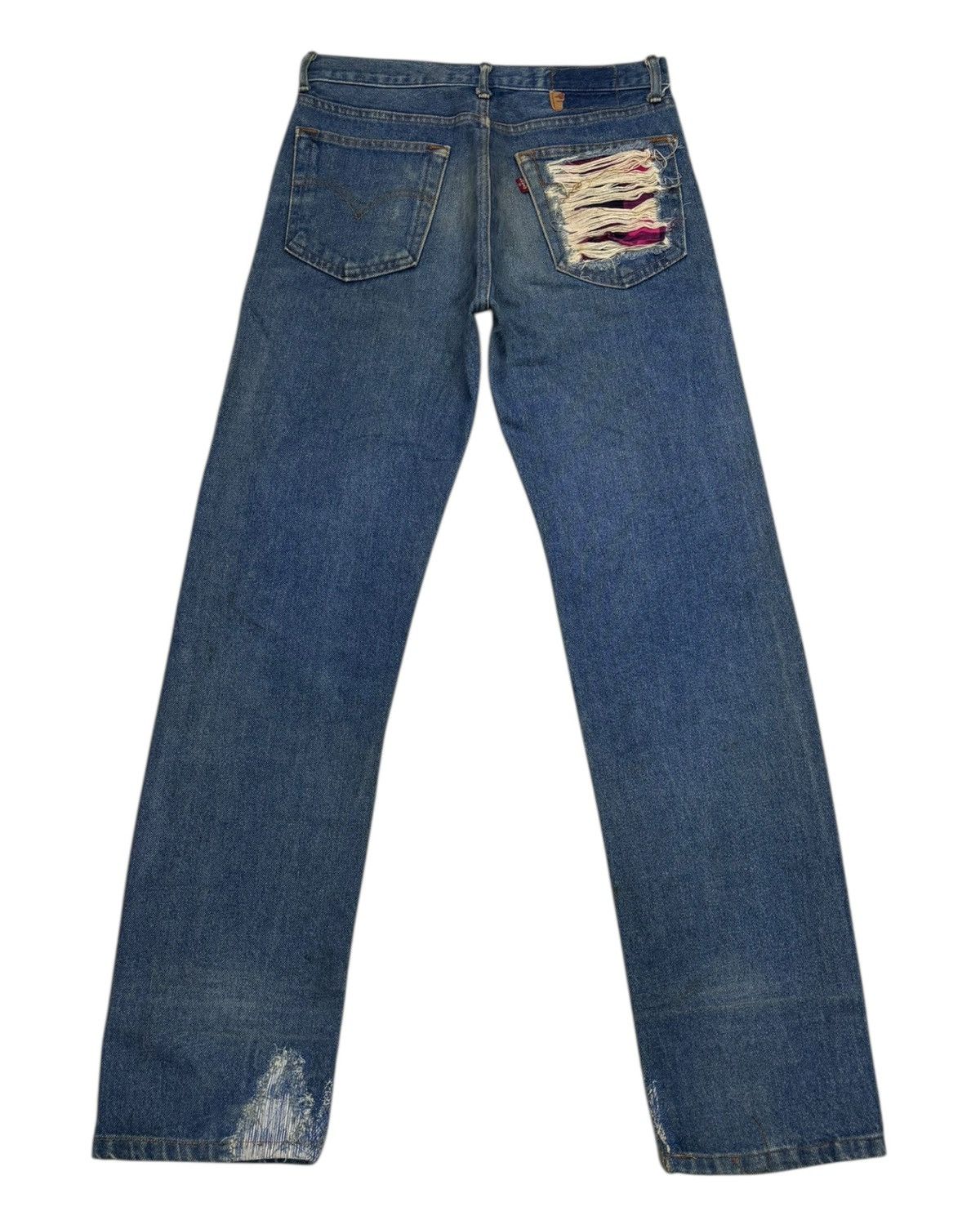 Levi's × Levi's Vintage Clothing × Vintage Vintage LEVIS 501 🇺🇸 PATCHWORK DISTRESSED DENIM JEANS Size US 30 / EU 46 - 2 Thumbnail