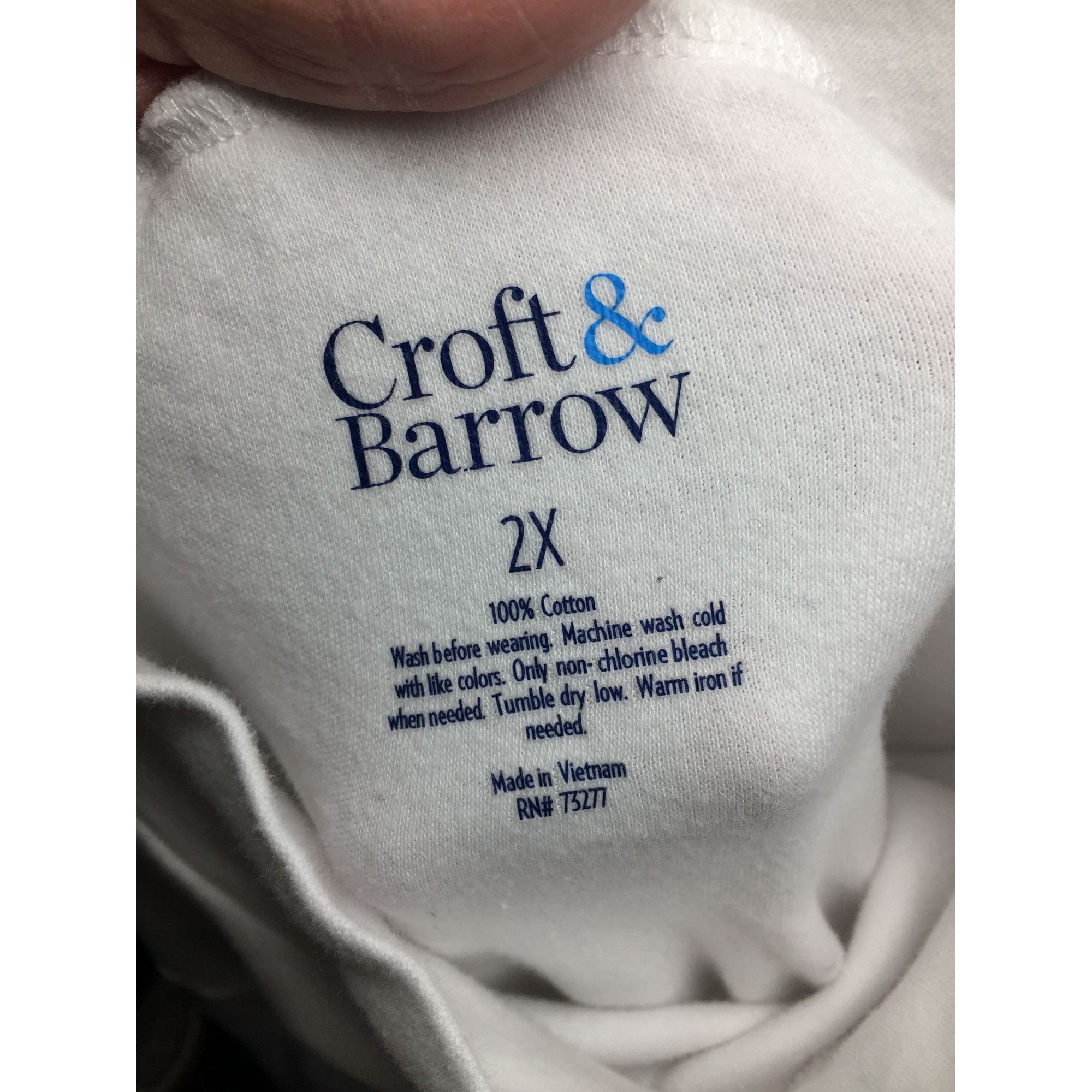 Croft & Barrow Croft & Barrow Size 2X White Cotton Long Sleeved Turtleneck Size XXL / US 16-18 / IT 52-54 - 2 Thumbnail