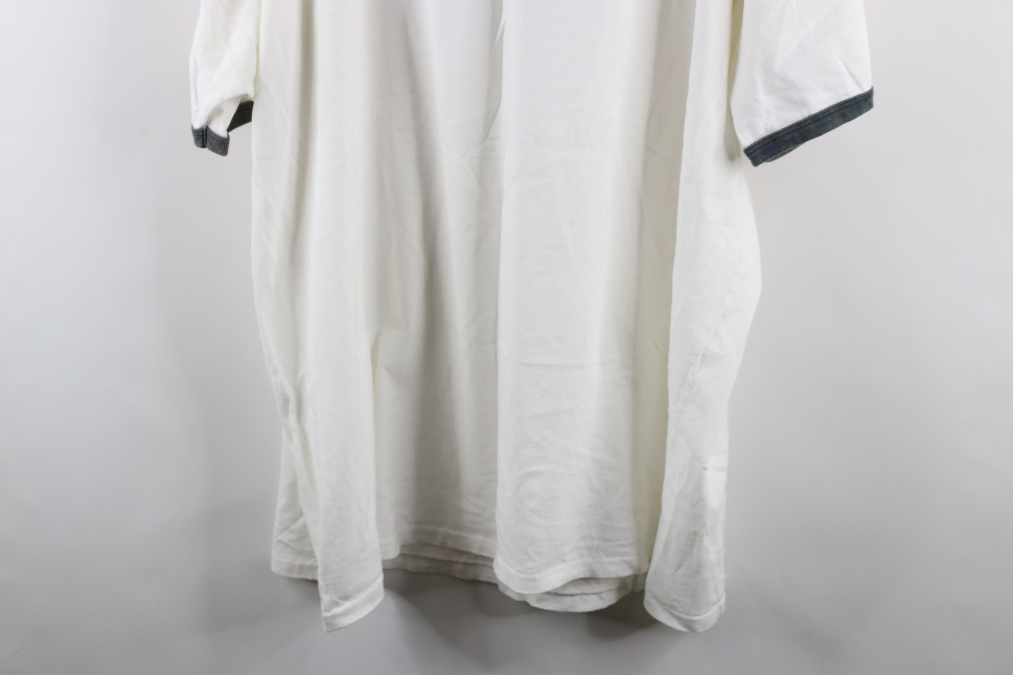 Ralph Lauren × Vintage Vintage 90s Ralph Lauren Out New York Ringer T-Shirt White Size US XXL / EU 58 / 5 - 11 Thumbnail