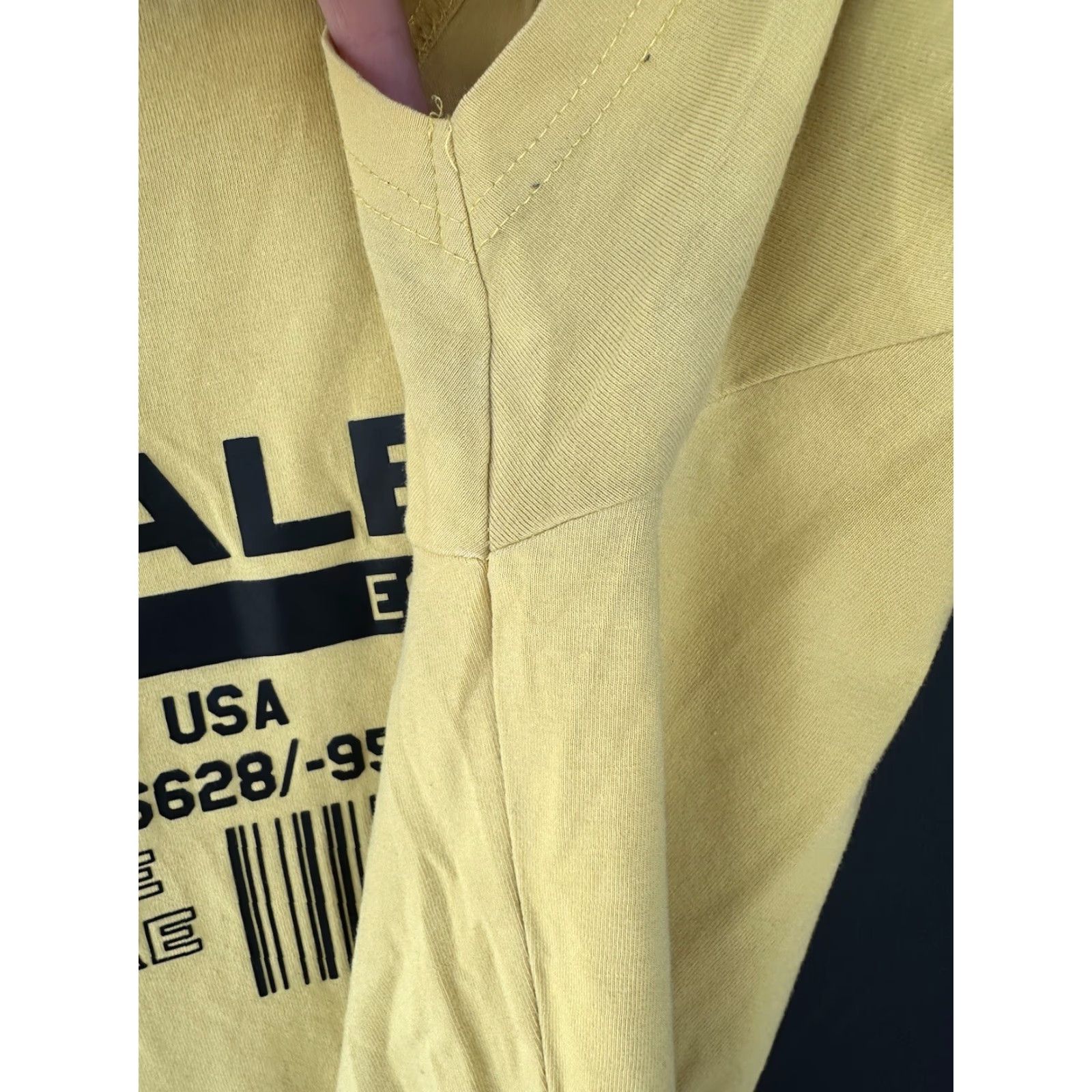 Vintage VINTAGE Alphalete T-Shirt Men M Yellow Short Sleeve Crew Neck Back Barcode Graphic Medium Mens Size US M / EU 48-50 / 2 - 6 Thumbnail