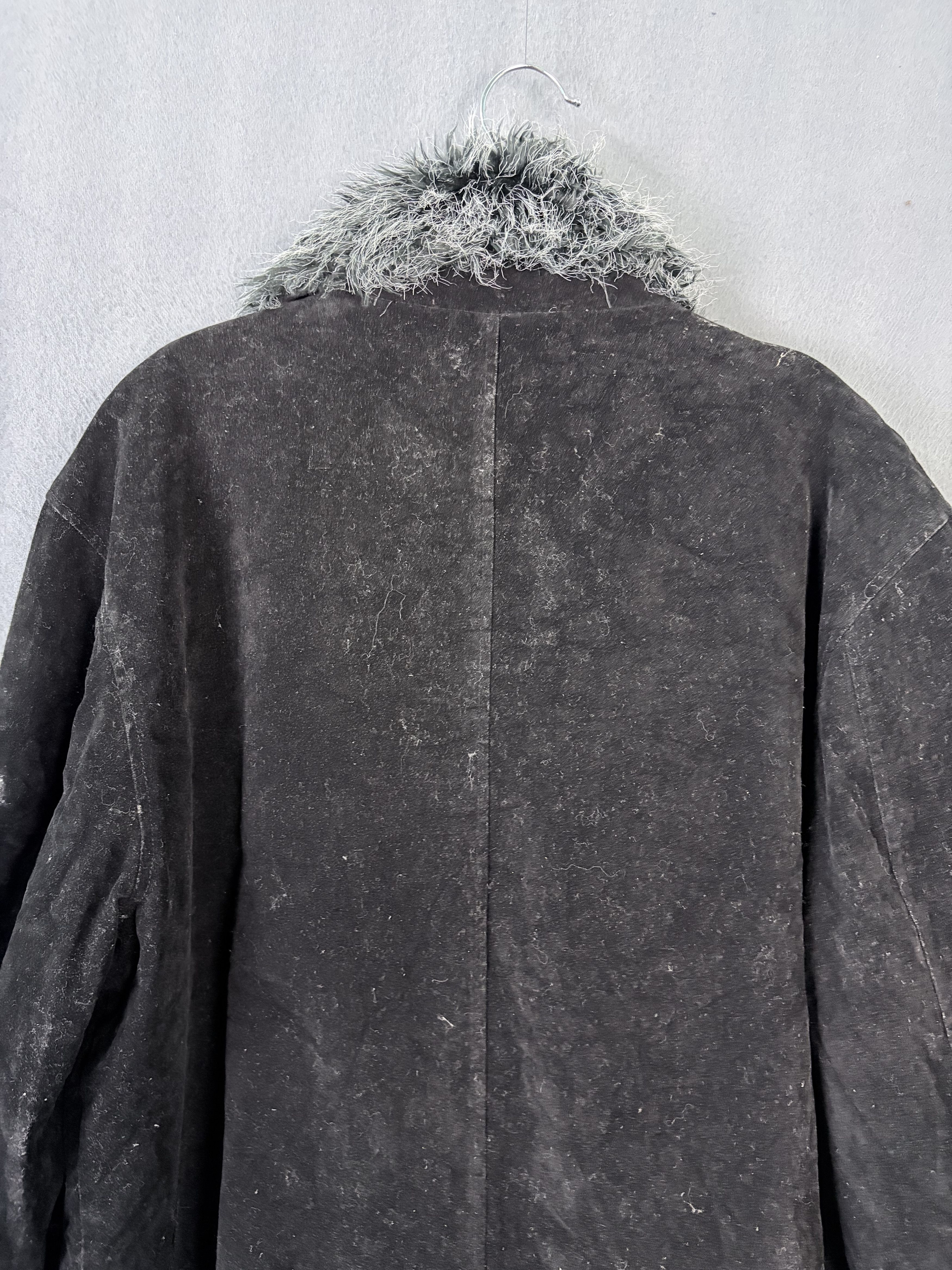 In The Attic In The Attic ATC Faux Fur Asymmetrical Velvet Coat Size US L / EU 52-54 / 3 - 10 Thumbnail
