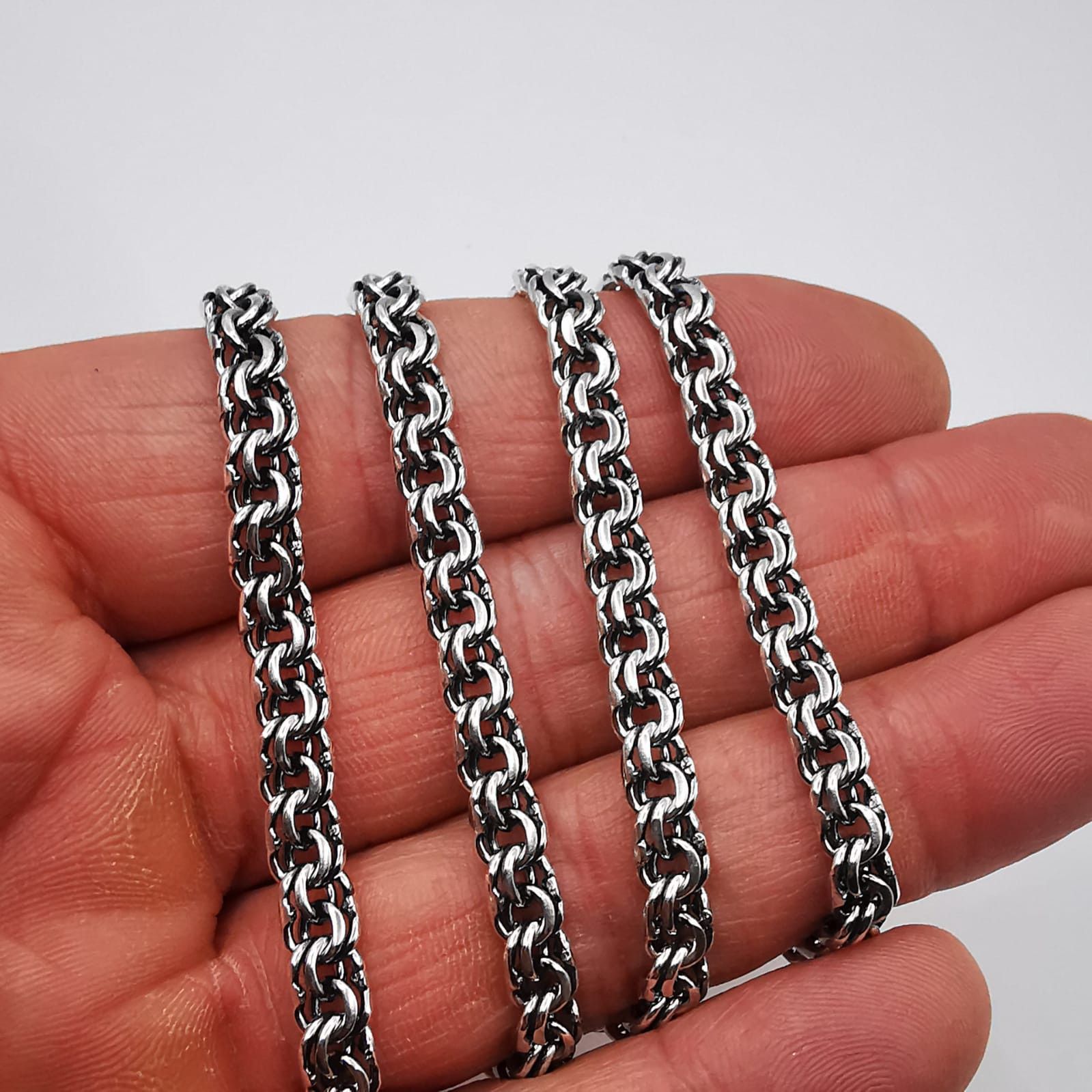 Sterling Silver Vintage Beautiful Jewelry Chain,925 Sterling Silver 33,53g Size ONE SIZE - 3 Thumbnail