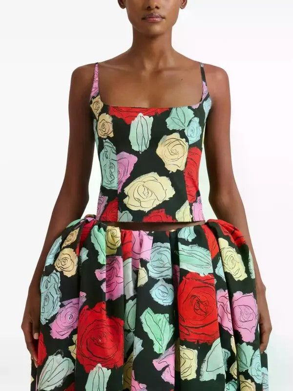 Marni o1w1db10426 Floral-Print Cami Top in Multicolor Size XL / US 12-14 / IT 48-50 - 2 Thumbnail