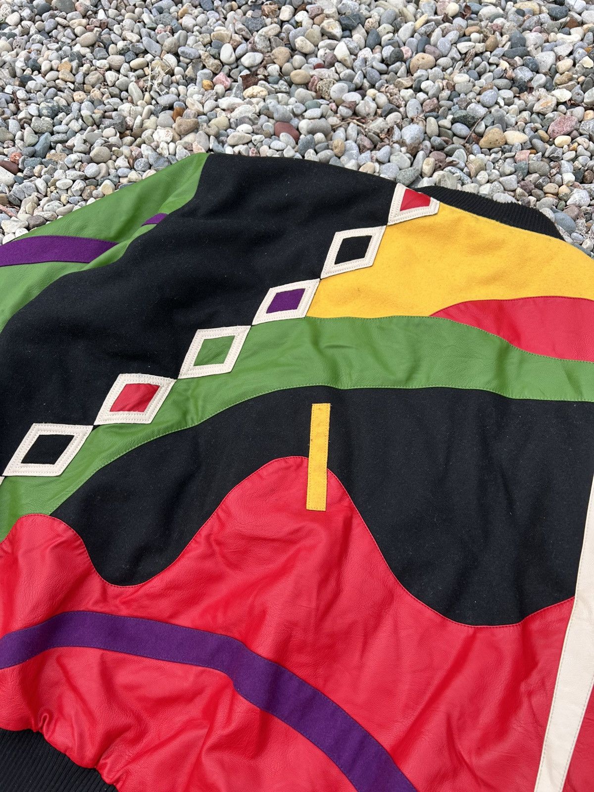 Pelle Pelle Pelle Pelle 1978 Multicolor Wool Bomber Jacket Size US XL / EU 56 / 4 - 6 Thumbnail