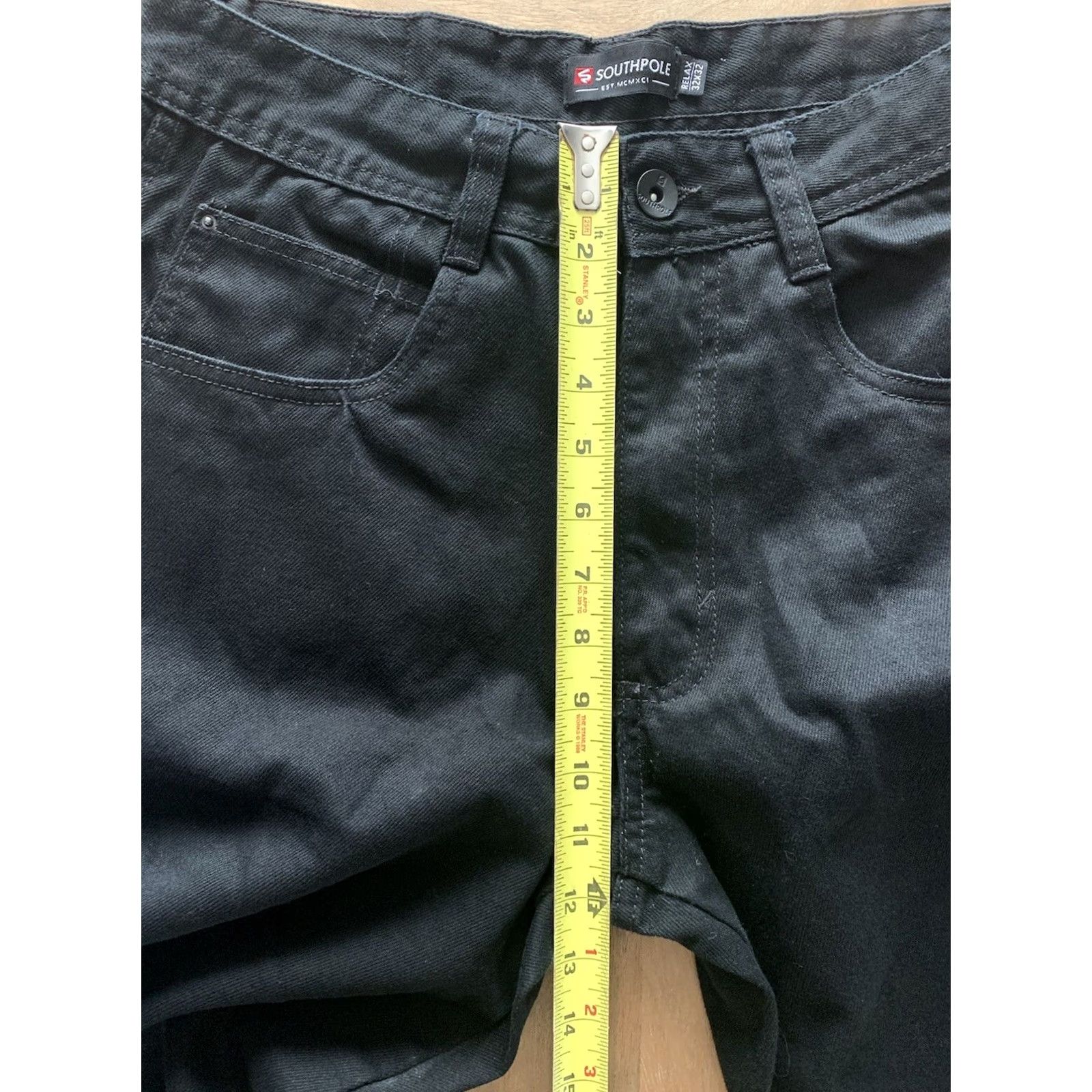Southpole Southpole Jeans Mens 32x32 Black Denim 90s Relax Straight Jeans 31x29 Vintage Streetwear Mens Size US 32 / EU 48 - 7 Thumbnail