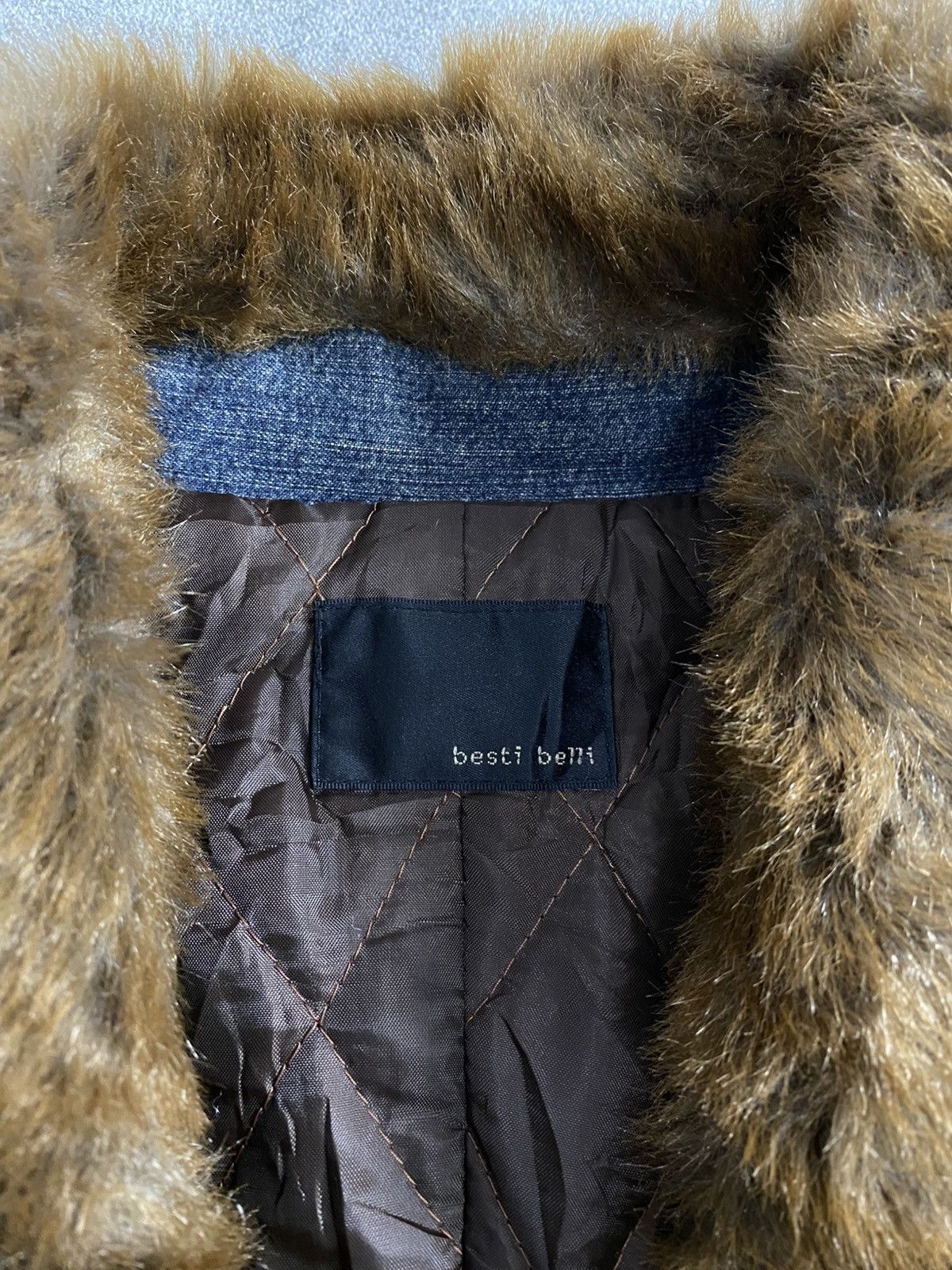 Tornado Mart 2000s Best Beni faux fur lace up quilted jacket Size US M / EU 48-50 / 2 - 5 Thumbnail