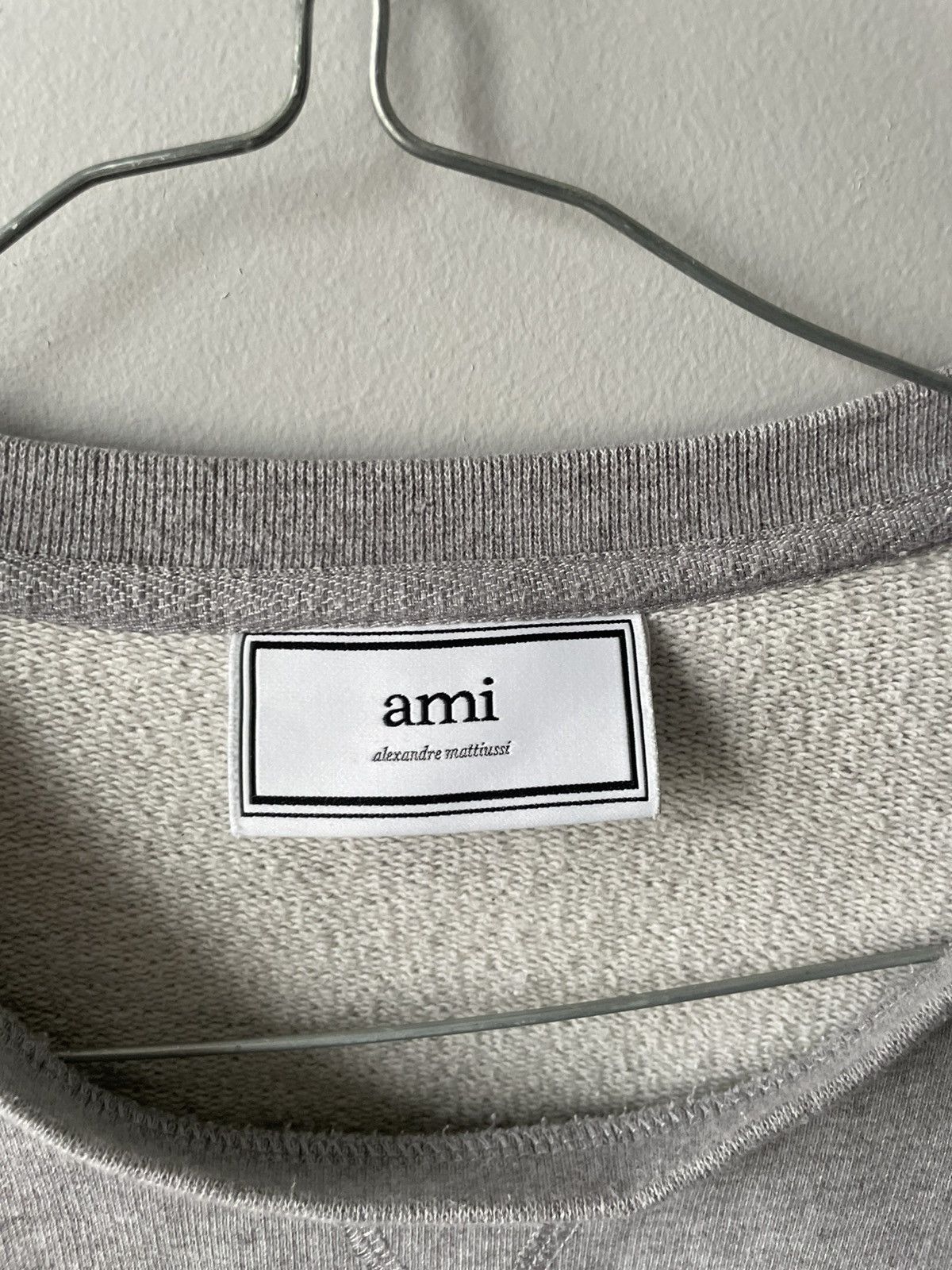 AMI AMI Alexandre Mattiussi Tricolor Bouclé Logo Sweatshirt Grey Size US L / EU 52-54 / 3 - 8 Thumbnail