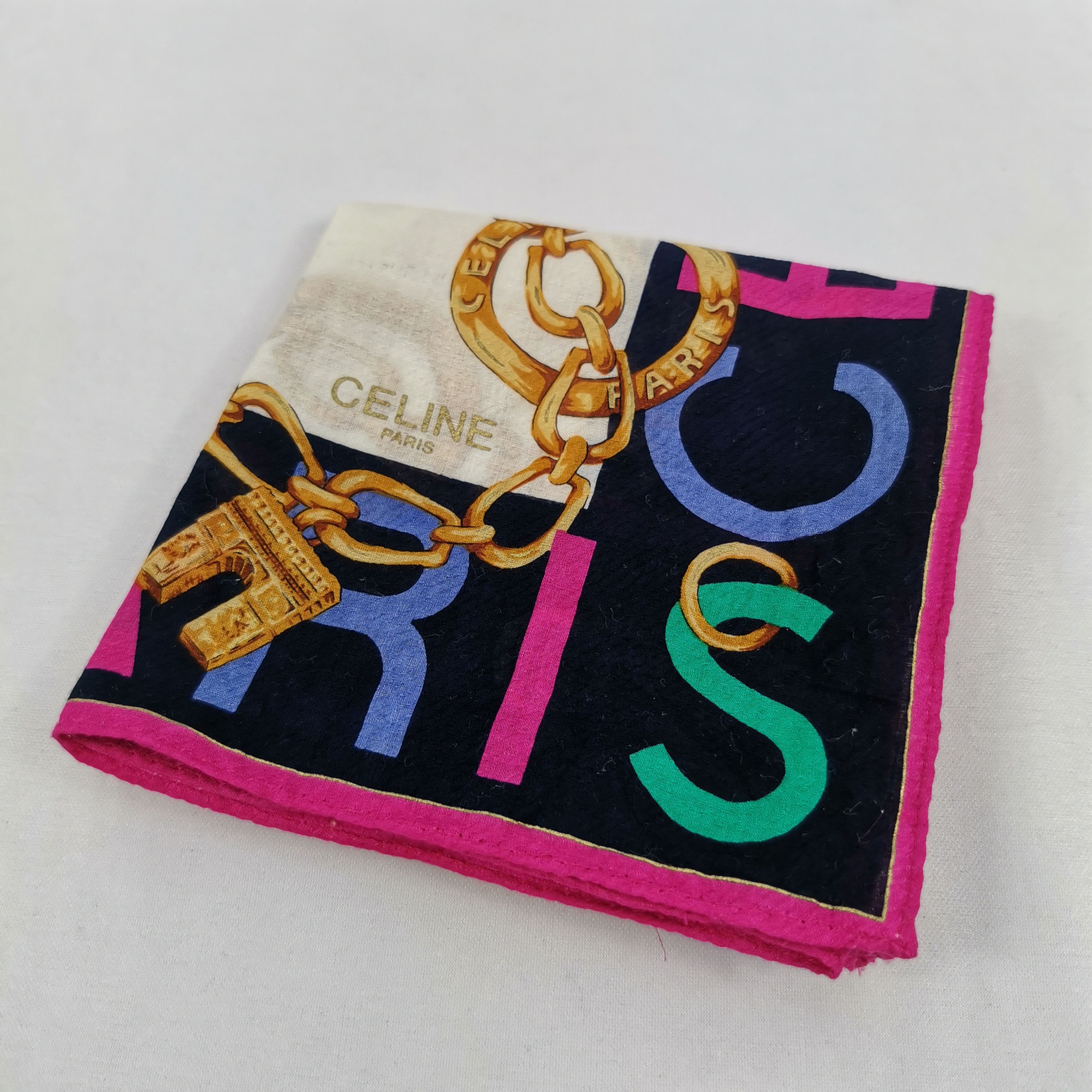Celine Vintage Celine Handkerchief Bandana Pocket Square Size ONE SIZE - 2 Thumbnail