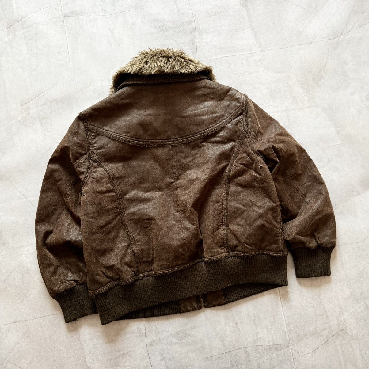 Hysteric Glamour × Undercover Leather Y2K Bomber Jacket Fur LGB If Six Was Nine Vibe Size L / US 10 / IT 46 - 9 Thumbnail