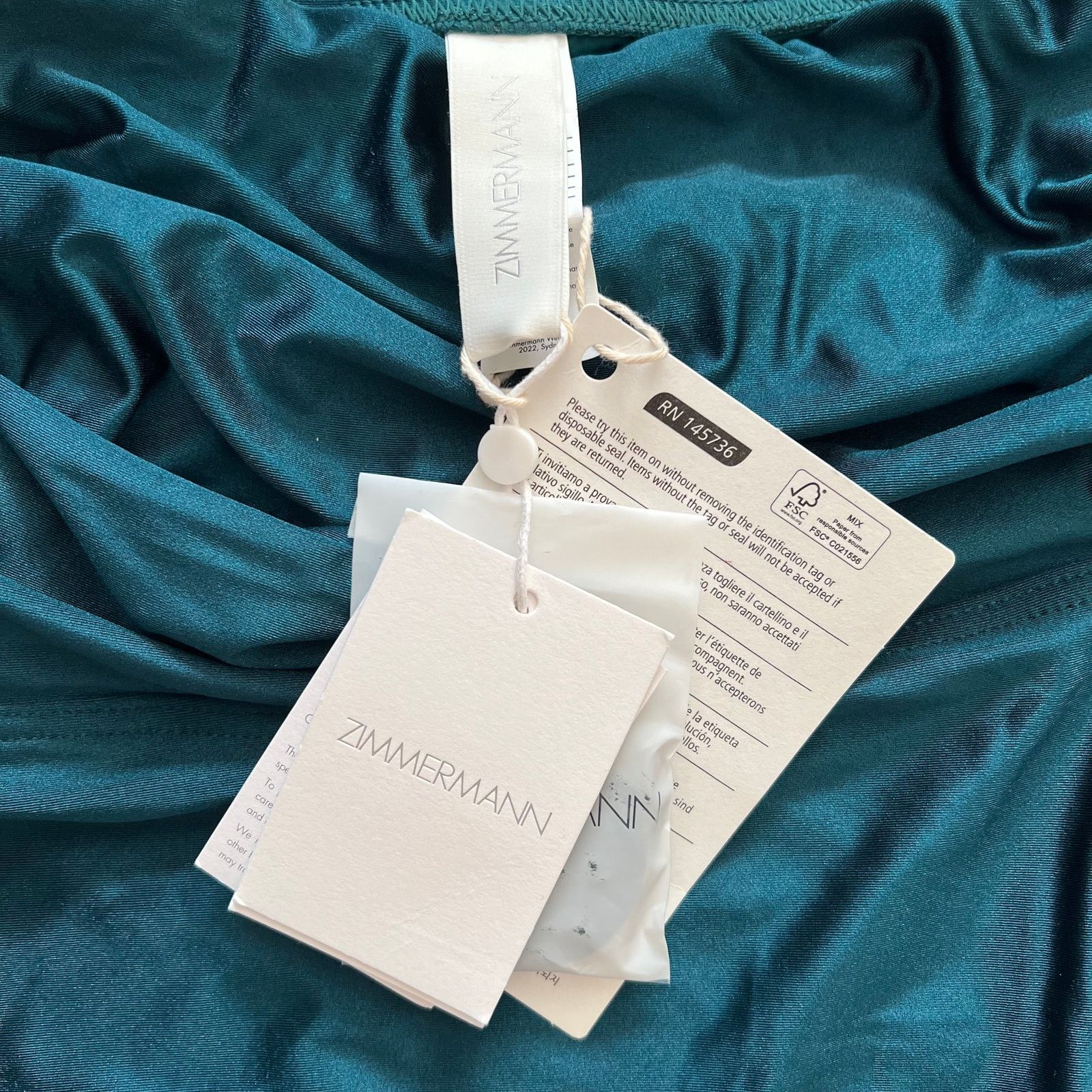 Zimmermann Zimmermann Teal Cutout Bow-Detail One Piece Swimsuit, A0/US4 Size ONE SIZE - 15 Thumbnail