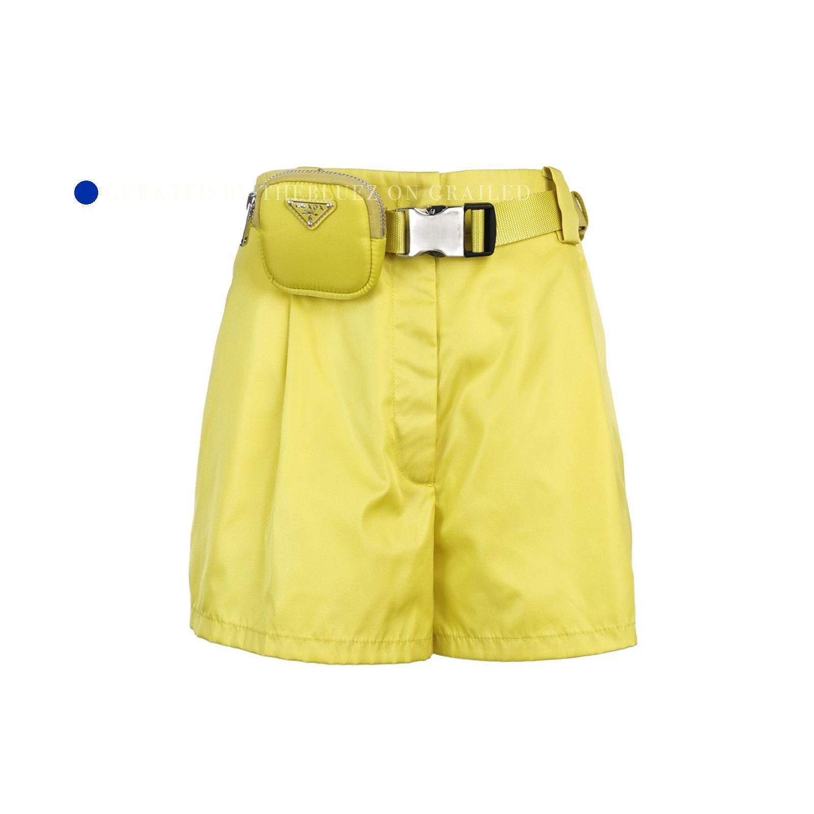 Prada Yellow Nylon Pouch Belt Shorts Size US 30 / EU 46 - 1 Thumbnail