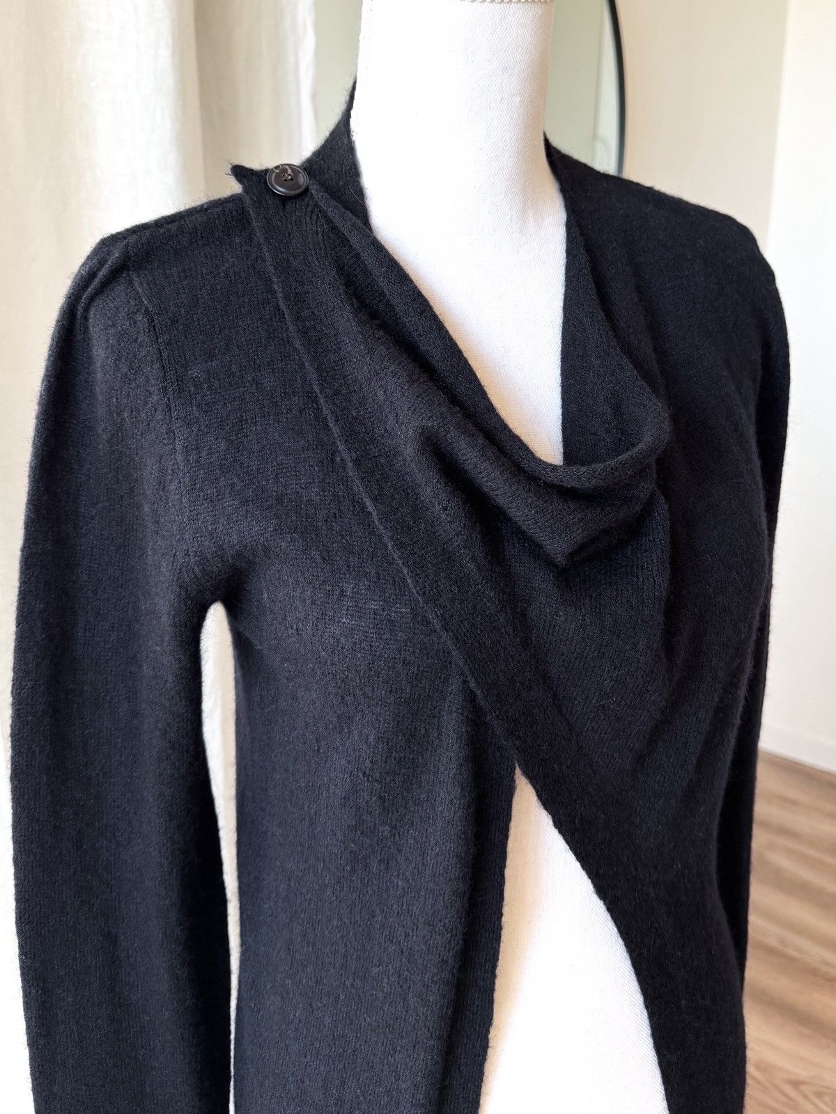 Rick Owens Rick Owens Crust F/W 2009 long black knitted cardigan Size S / US 4 / IT 40 - 4 Thumbnail