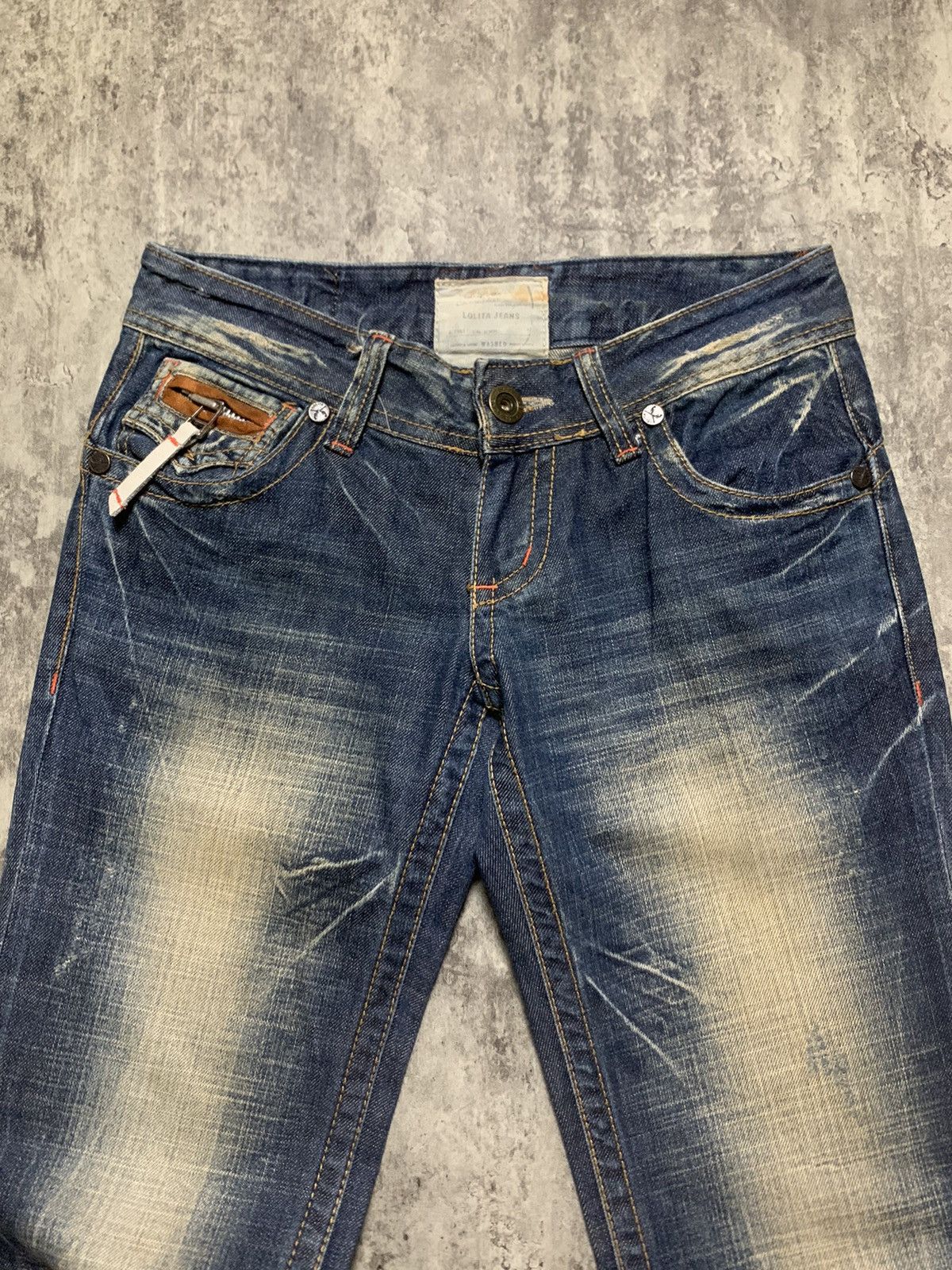 Tornado Mart Y2K Yoshitomo Nara x Lolita Acid Wash Clawmark Super Flare Size US 32 / EU 48 - 5 Thumbnail