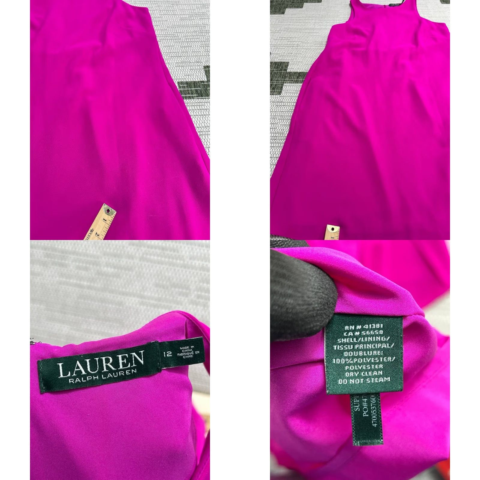 Ralph Lauren Lauren Ralph Lauren Dress Womens 12 Purple Back Zip Round Neck A-Line Classic Size XL / US 12-14 / IT 48-50 - 8 Thumbnail