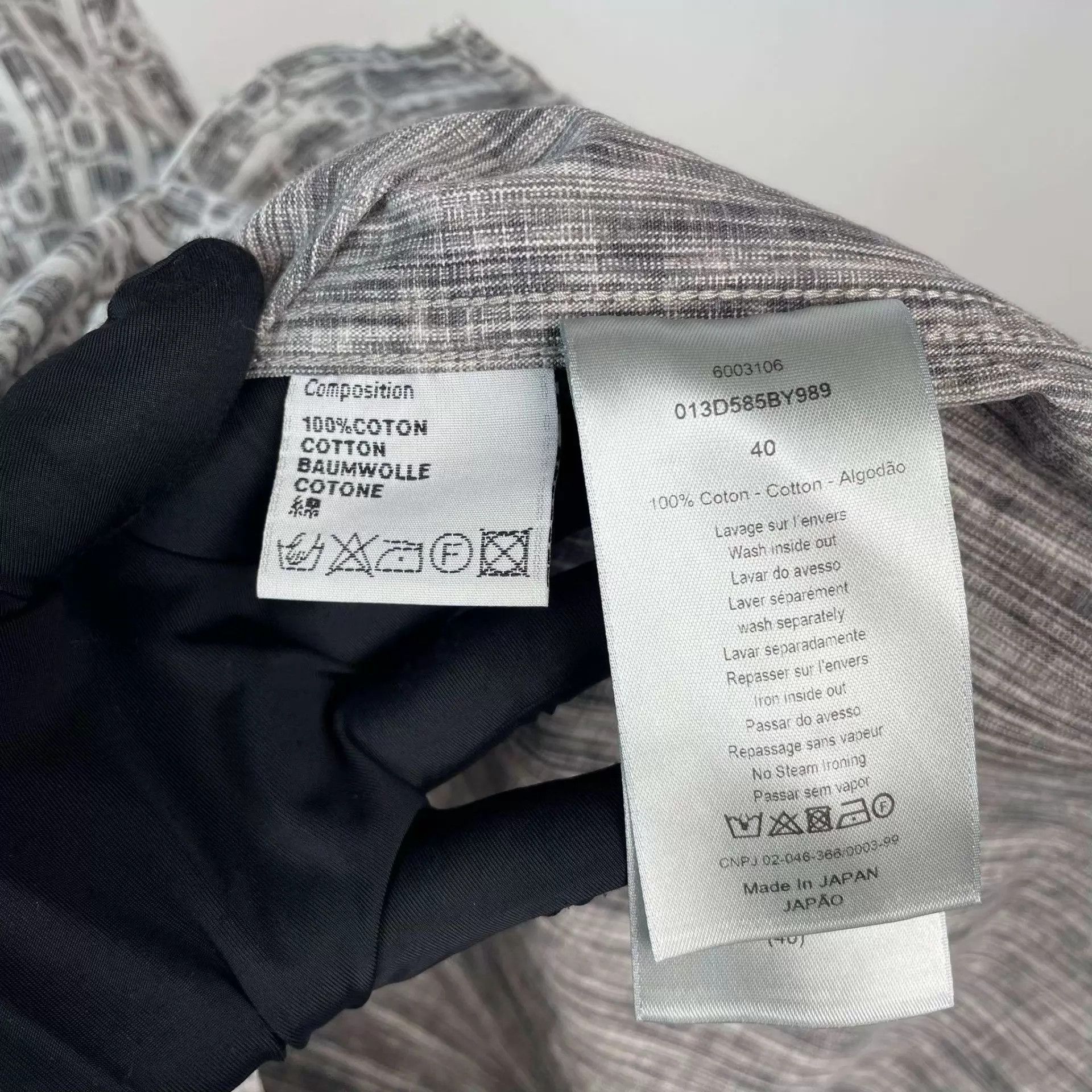 Dior Dior Denim Allover Logo LS Shirt Black/White 40 Size US M / EU 48-50 / 2 - 4 Thumbnail
