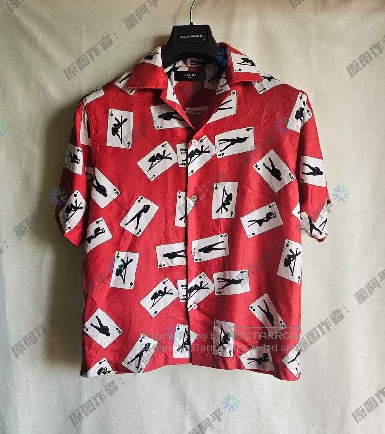 Amiri Amiri Dancer Playing Cards Short Sleeve Shirt Size US S / EU 44-46 / 1 - 1 Thumbnail