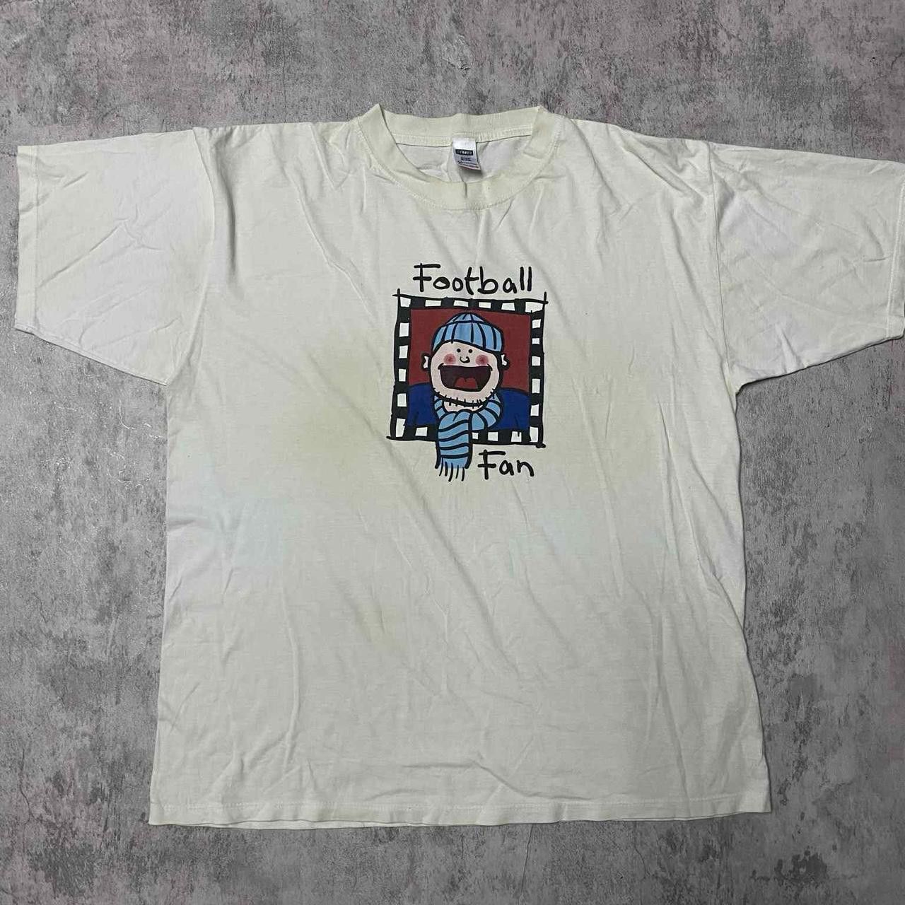 Other 1990s white vintage cotton football fan tee football Size US XL / EU 56 / 4 - 1 Thumbnail
