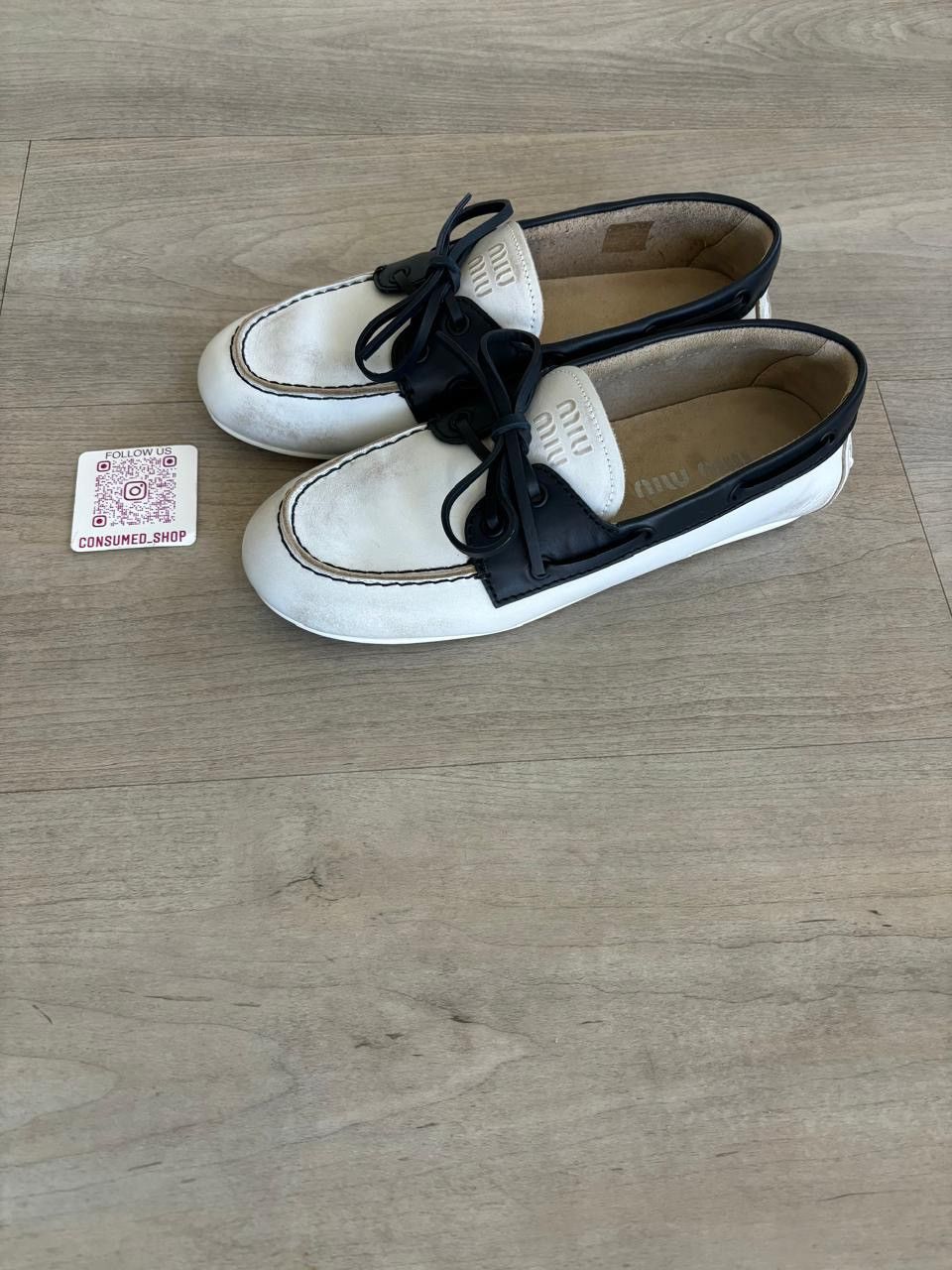 Miu Miu Miu Miu Unlined bleached Leather Loafers Size US 7 / IT 37 - 4 Thumbnail