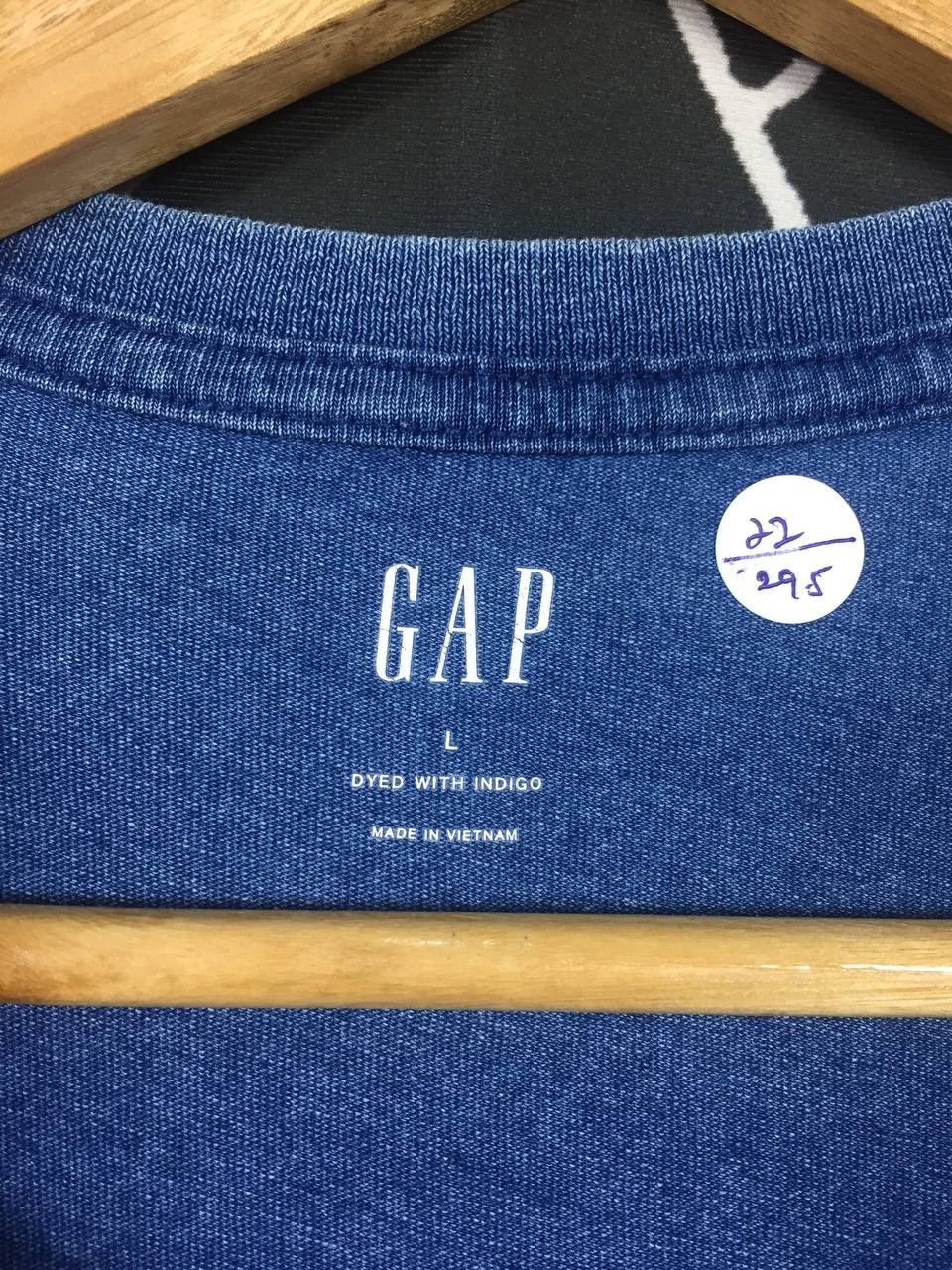 Gap × Vintage GAP Dyed With Indigo American Flag Patched Tee Size US L / EU 52-54 / 3 - 10 Thumbnail