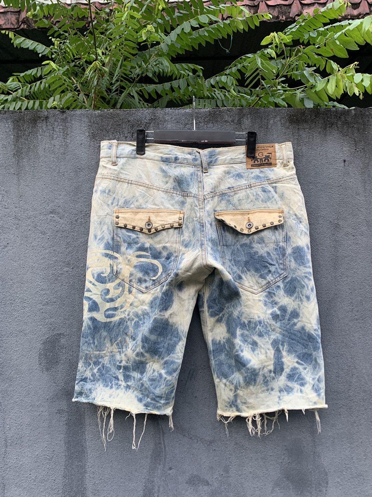 Vintage 👹VINTAGE THRASHED GOTCHA DENIM SHORTS Size US 34 / EU 50 - 10 Thumbnail