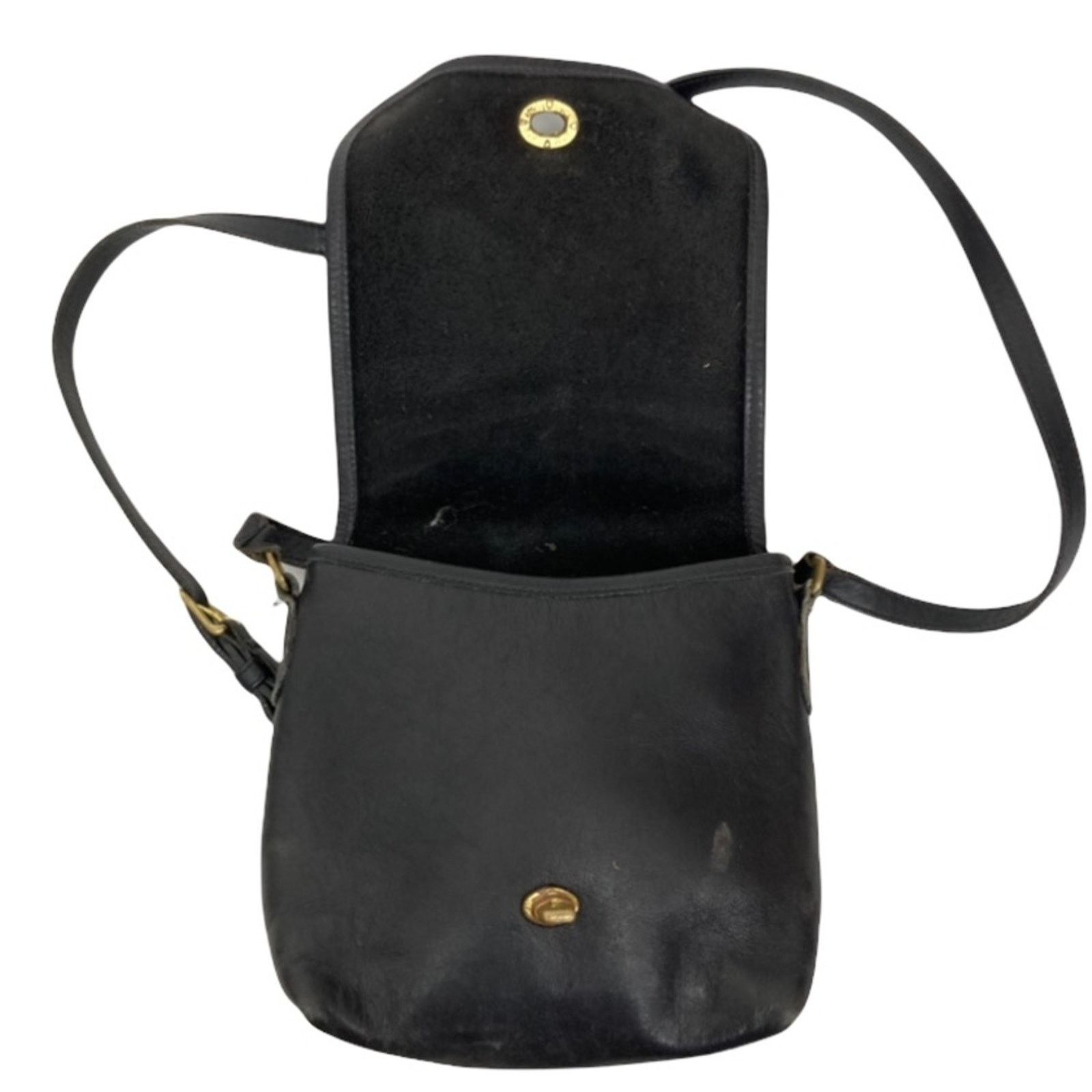 Coach Vintage Coach Black Leather Turnlock Crossbody Bag Size ONE SIZE - 4 Thumbnail