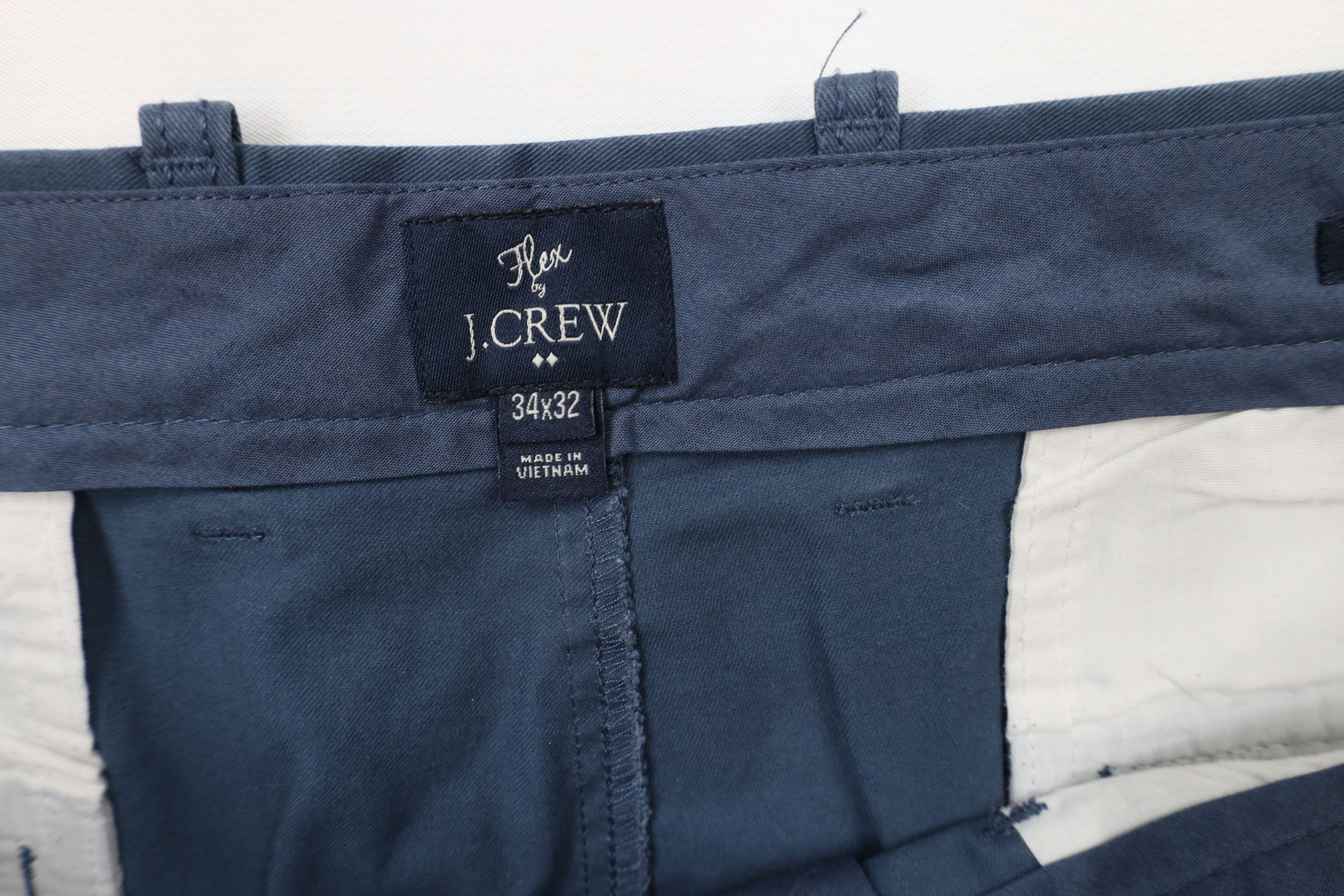 J.Crew × Vintage J Crew Flex Sutton Straight Leg Chinos Chino Pants Blue Size US 34 / EU 50 - 7 Thumbnail