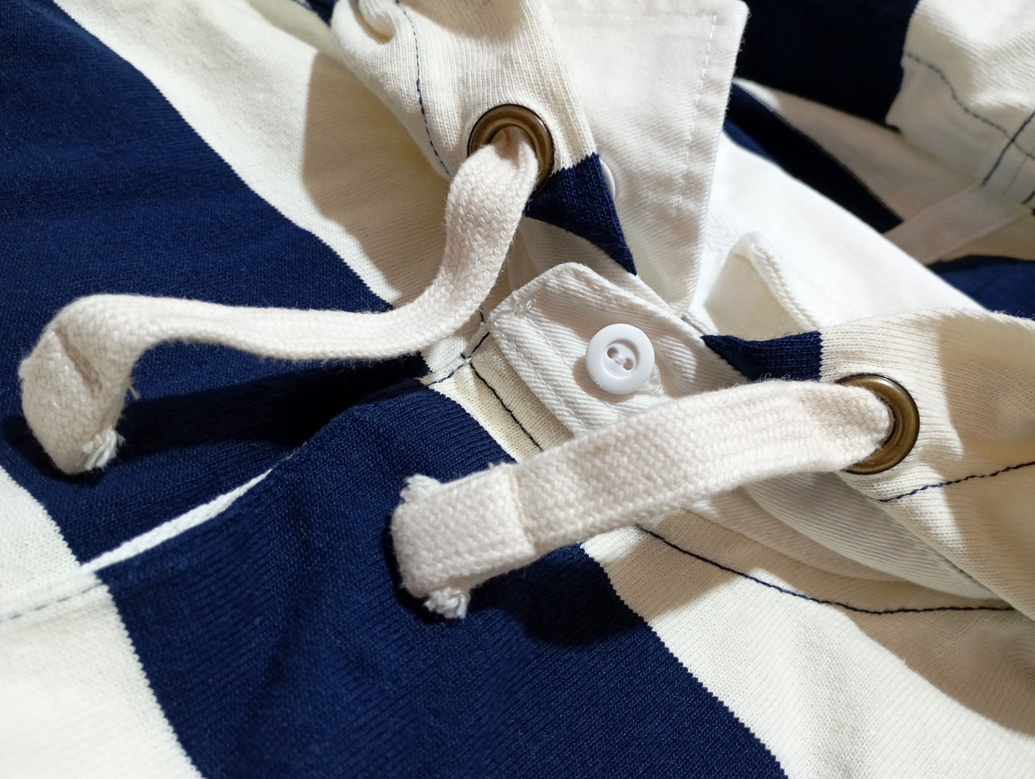 Polo Ralph Lauren Vintage Polo Ralph Lauren Striped Boxy Rugby Hooded Shirt Size US XXL / EU 58 / 5 - 16 Thumbnail