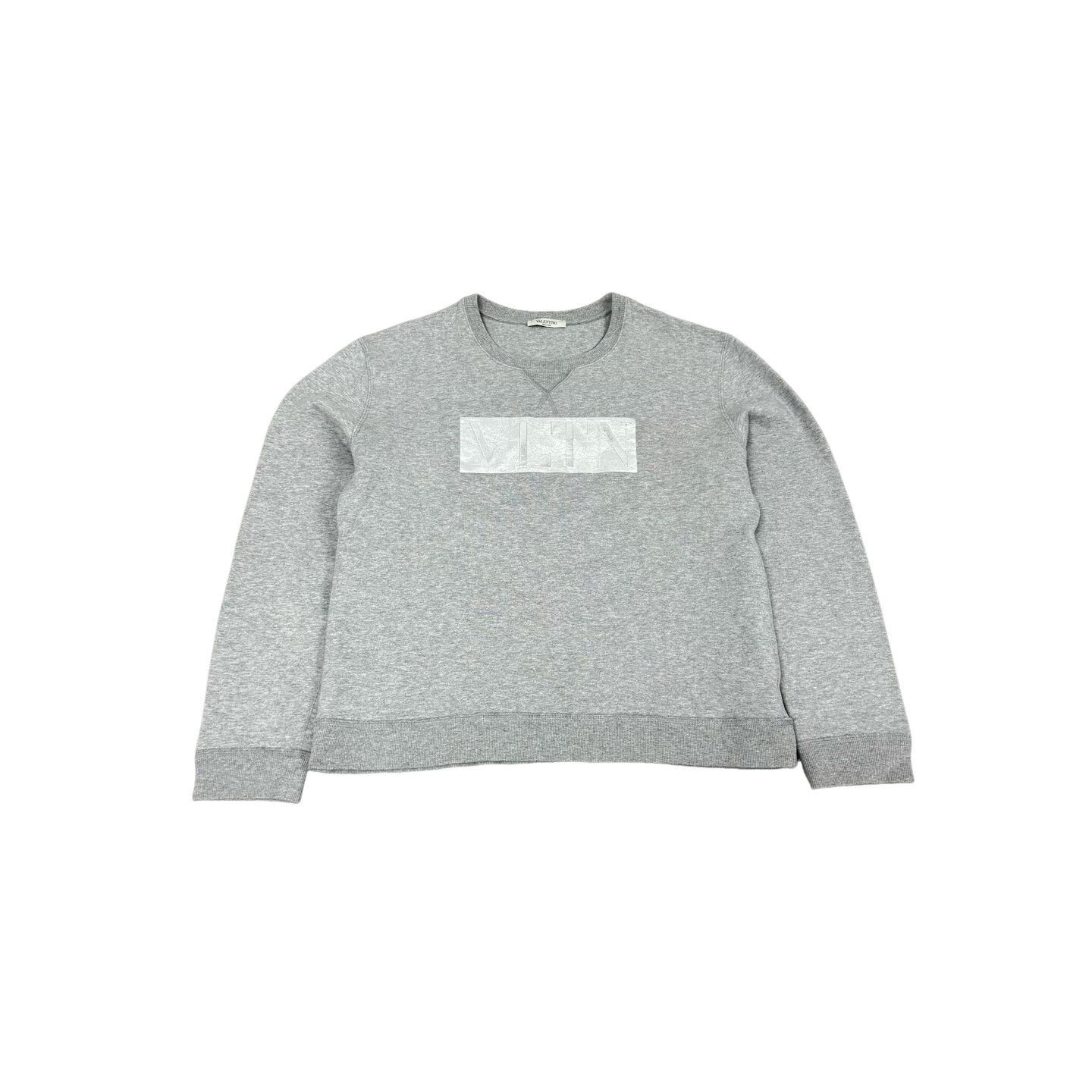 Valentino Valentino VLTN Logo Sweatshirt Gray Size M Size US M / EU 48-50 / 2 - 1 Thumbnail