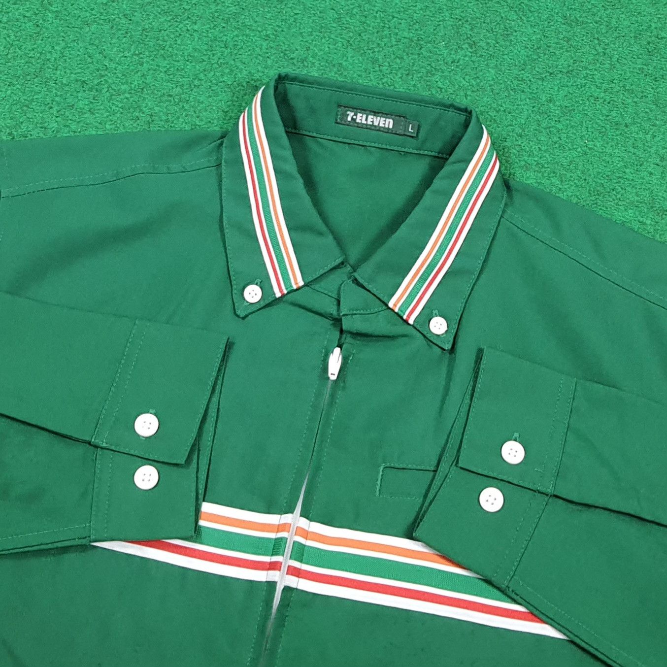 Japanese Brand Vintage 7-Eleven Japan Worker Uniform Zipper Jacket E1A20 Size US M / EU 48-50 / 2 - 5 Thumbnail