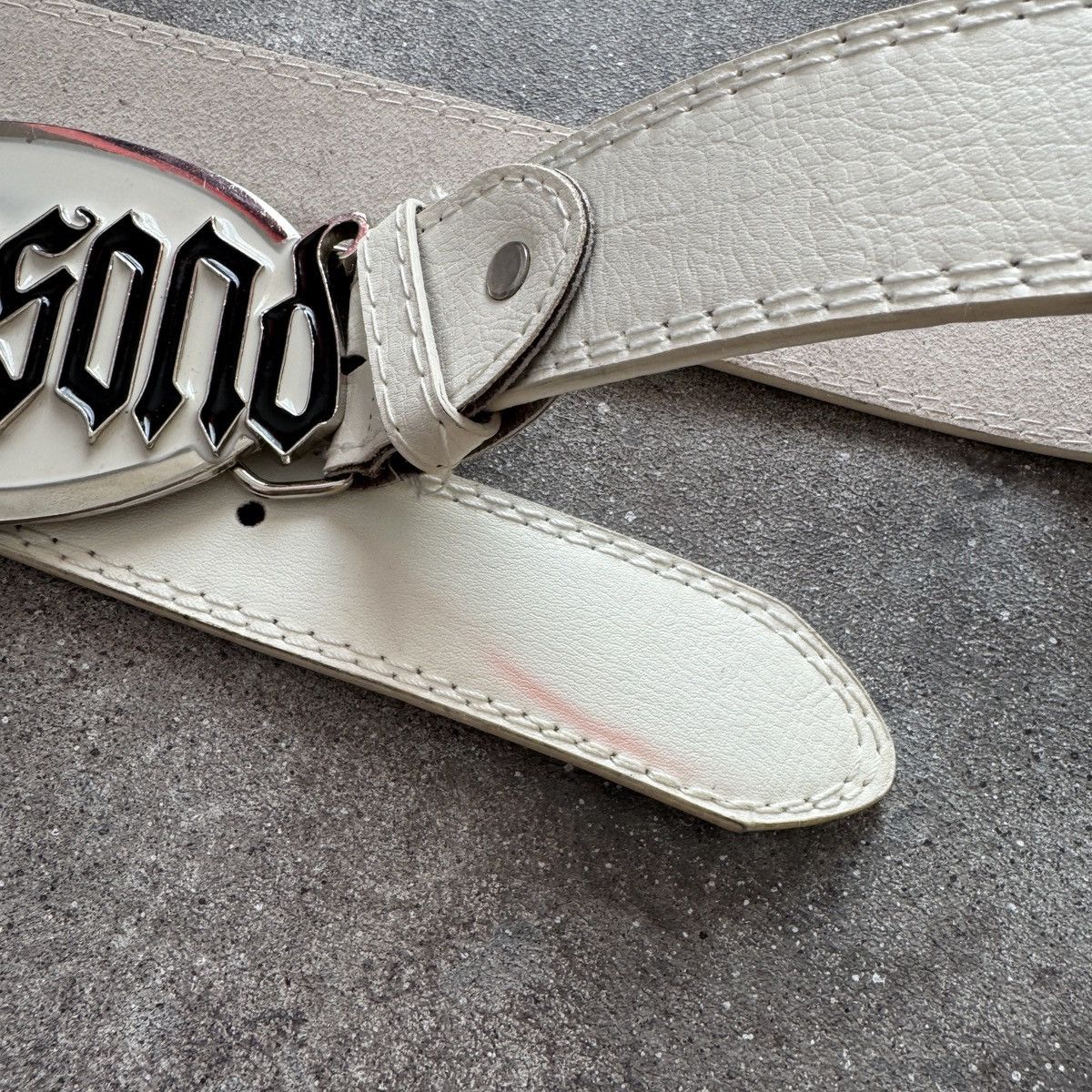 Hysteric Glamour Avant Garde Gothic Logo Vintage Leather Belt Size ONE SIZE - 6 Thumbnail