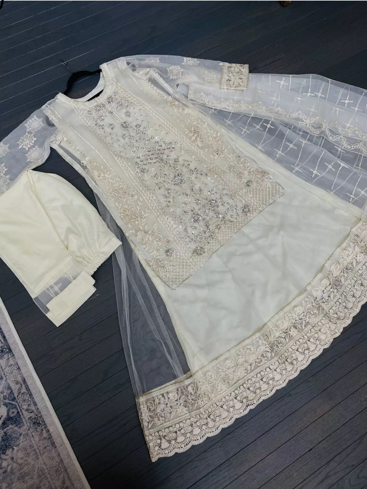 Other Pakistani Indian Designer 4pc Maxi Dress New Size M / US 6-8 / IT 42-44 - 2 Thumbnail