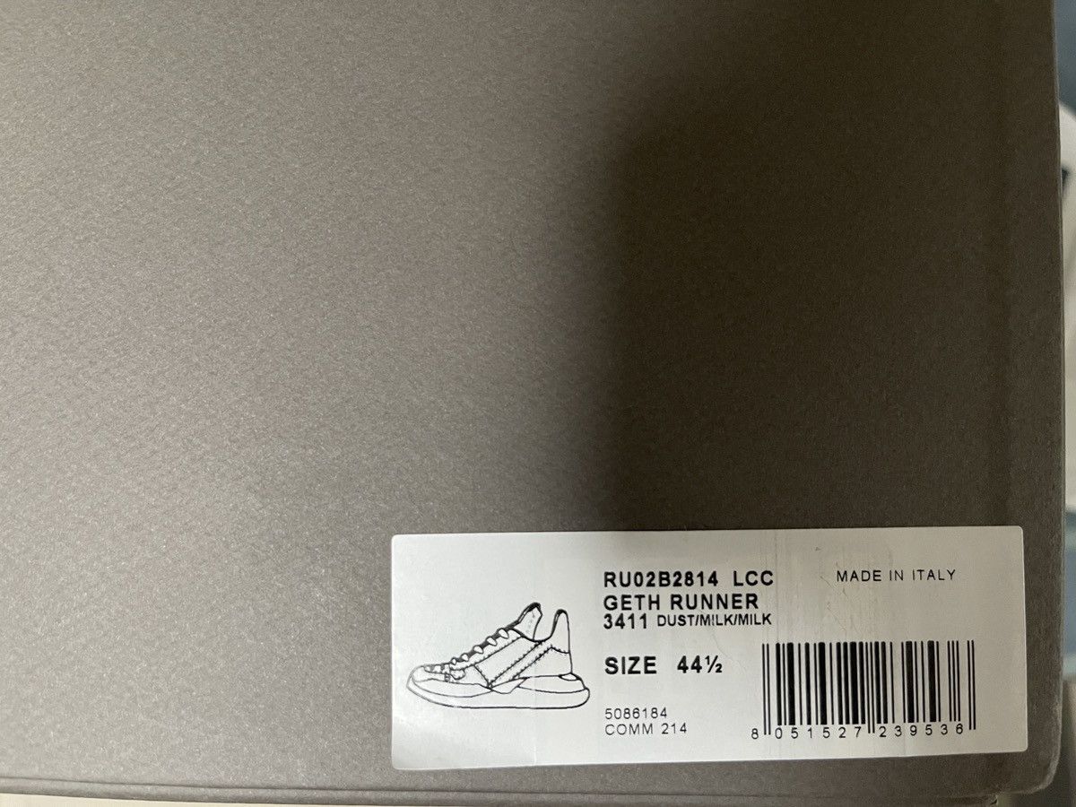 Rick Owens Rick Owens Dust Milk Leather Geth Runner Size 44.5 Size US 11.5 / EU 44-45 - 9 Thumbnail