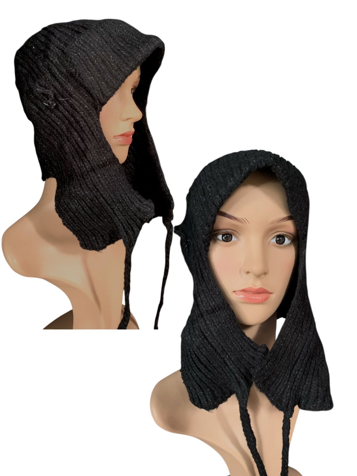 Japanese Brand × Kapital × Vintage Knitted Earflap Balaclava Winter Streetwear Hats Size ONE SIZE - 1 Thumbnail