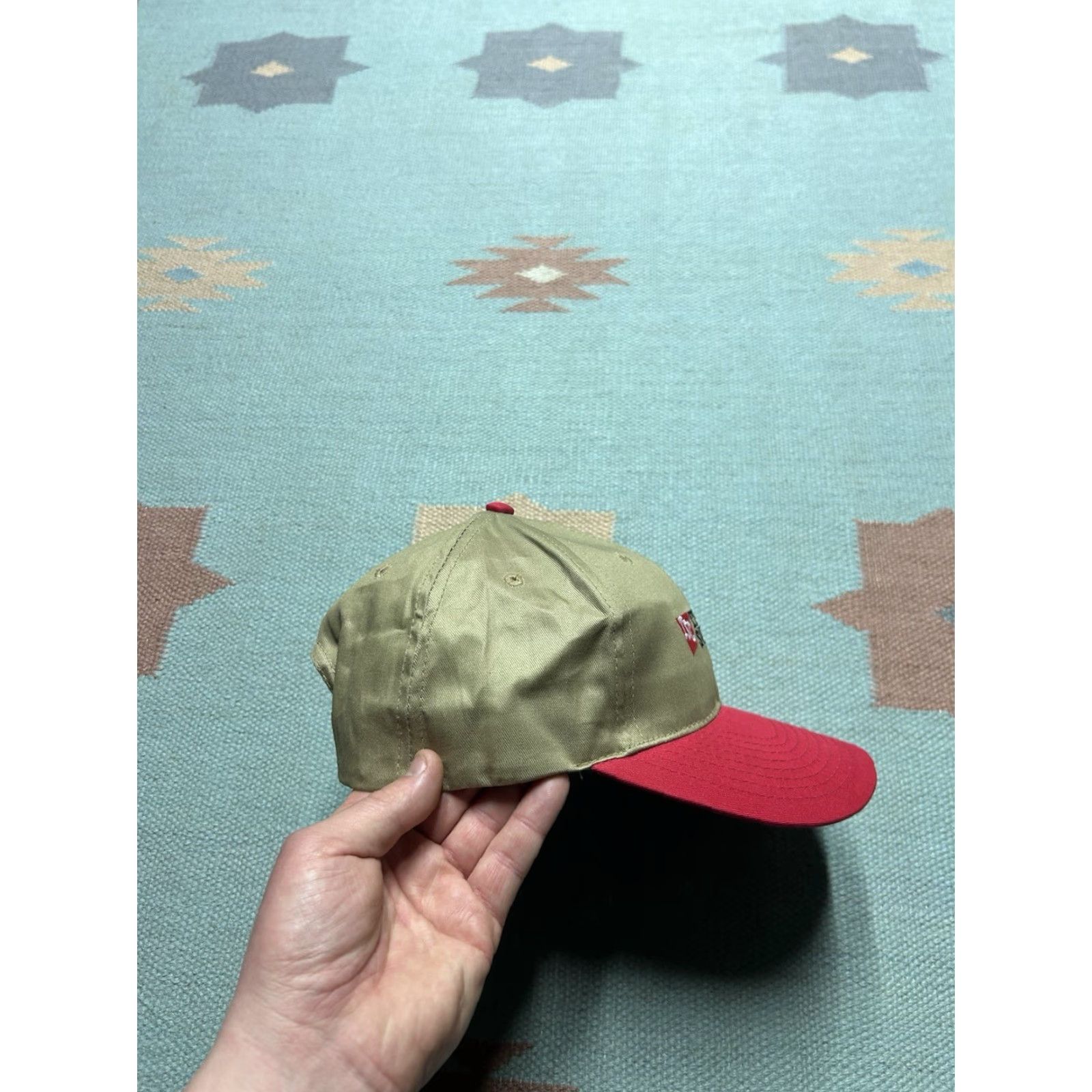Vintage Tractor supply co snapback hat cap embroidered logo farm adjustable tan red Mens adjustable red hat cap embroidered logo farm Size ONE SIZE - 8 Thumbnail