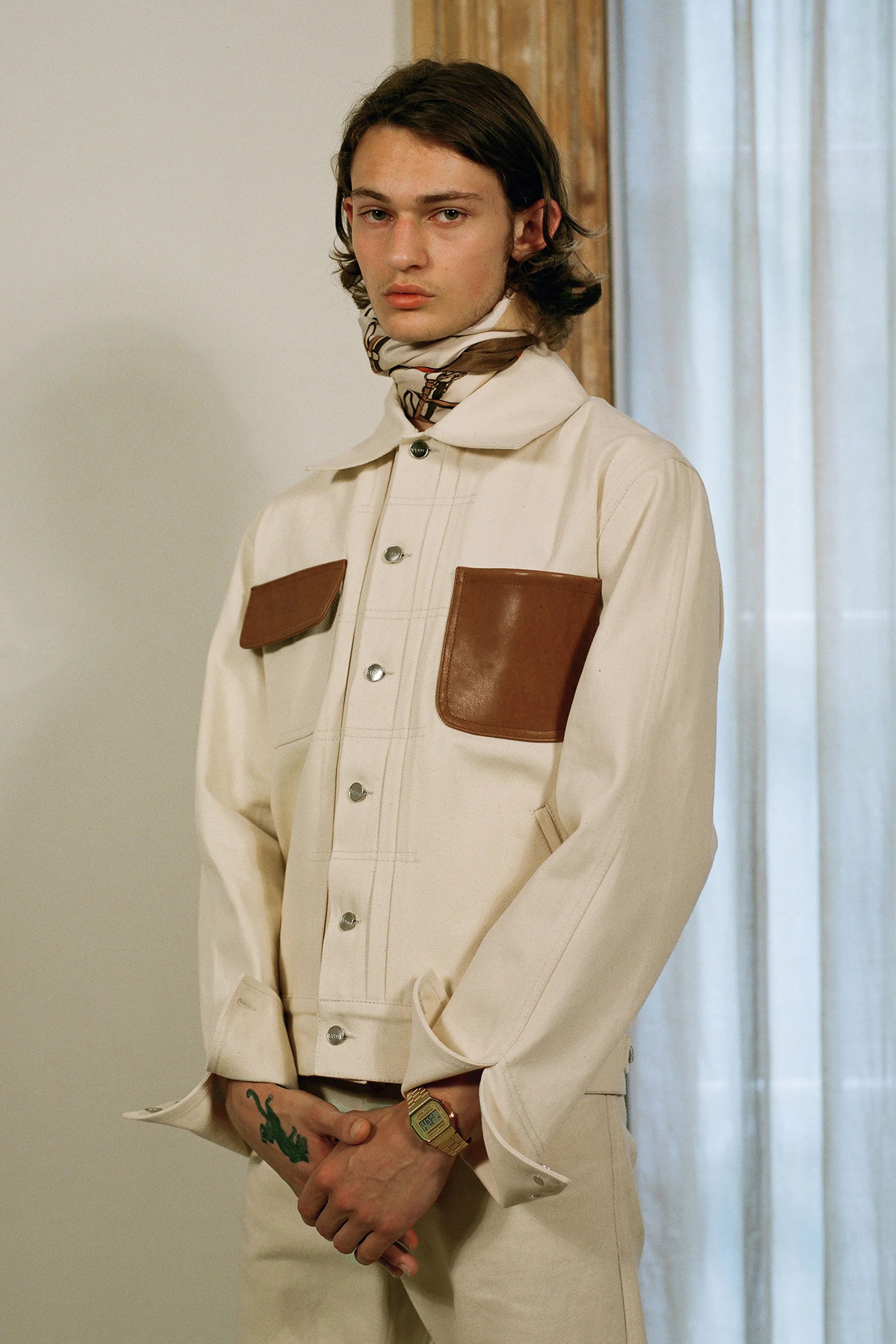 Colbo × Linder Linder SS 2020 Off-White Orson Denim Jacket Size US L / EU 52-54 / 3 - 2 Thumbnail