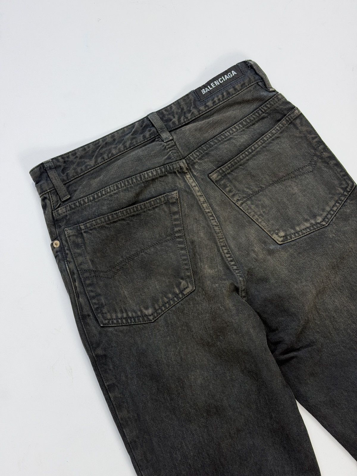 Balenciaga Balenciaga Bootcut Extra Long Dark Brown Denim Pants Size US 28 / EU 44 - 5 Thumbnail